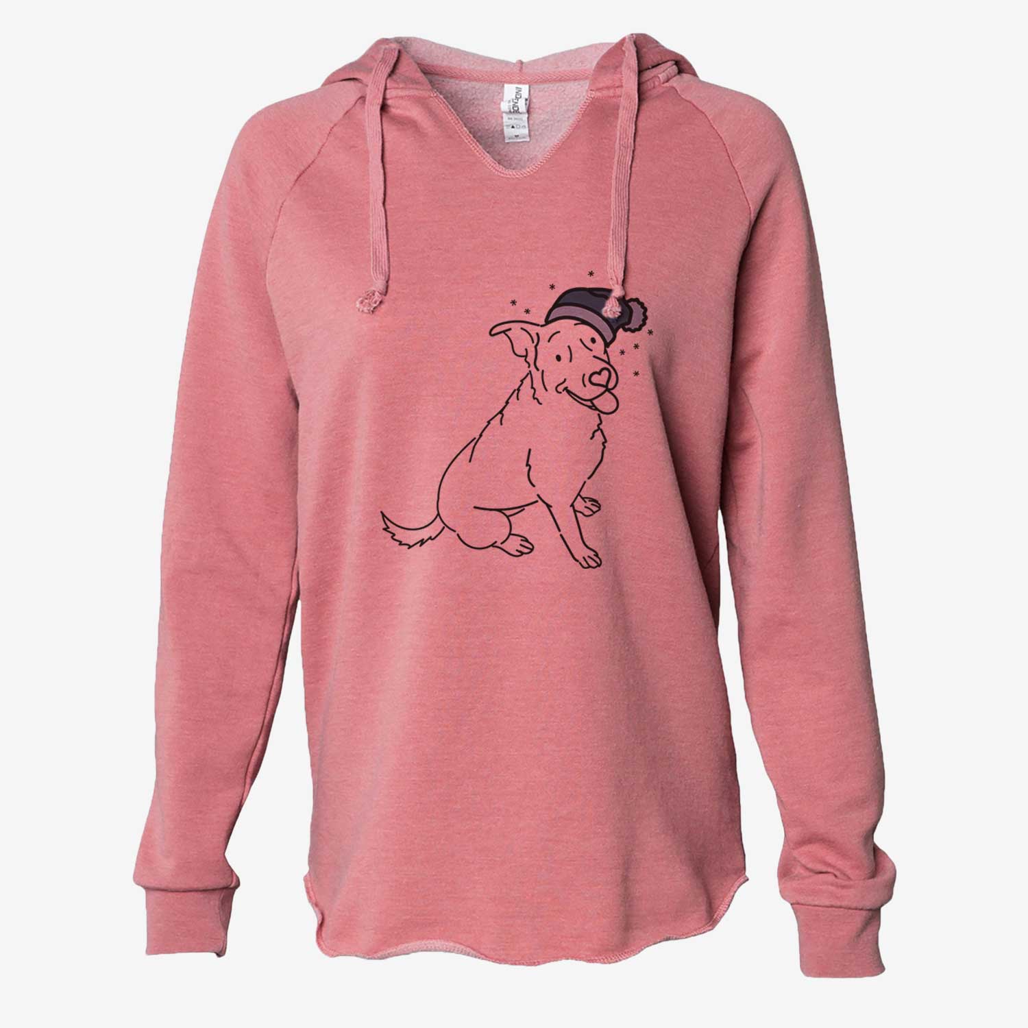 Frosty Rottweiler Mix - Rocky - Cali Wave Hooded Sweatshirt