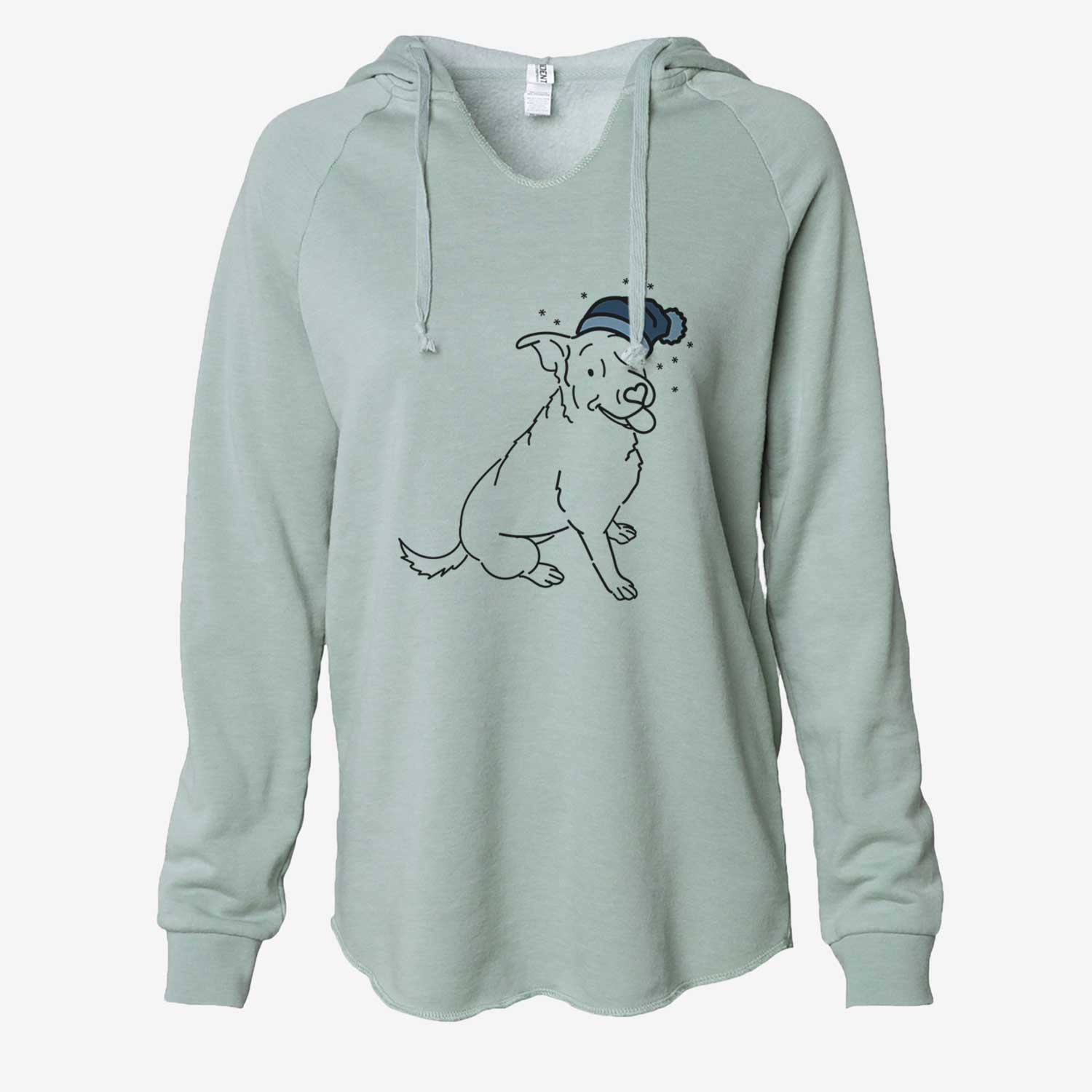 Frosty Rottweiler Mix - Rocky - Cali Wave Hooded Sweatshirt