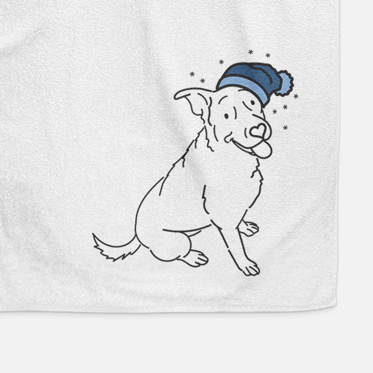 Frosty Rottweiler Mix - Rocky - Decorative Hand Towel