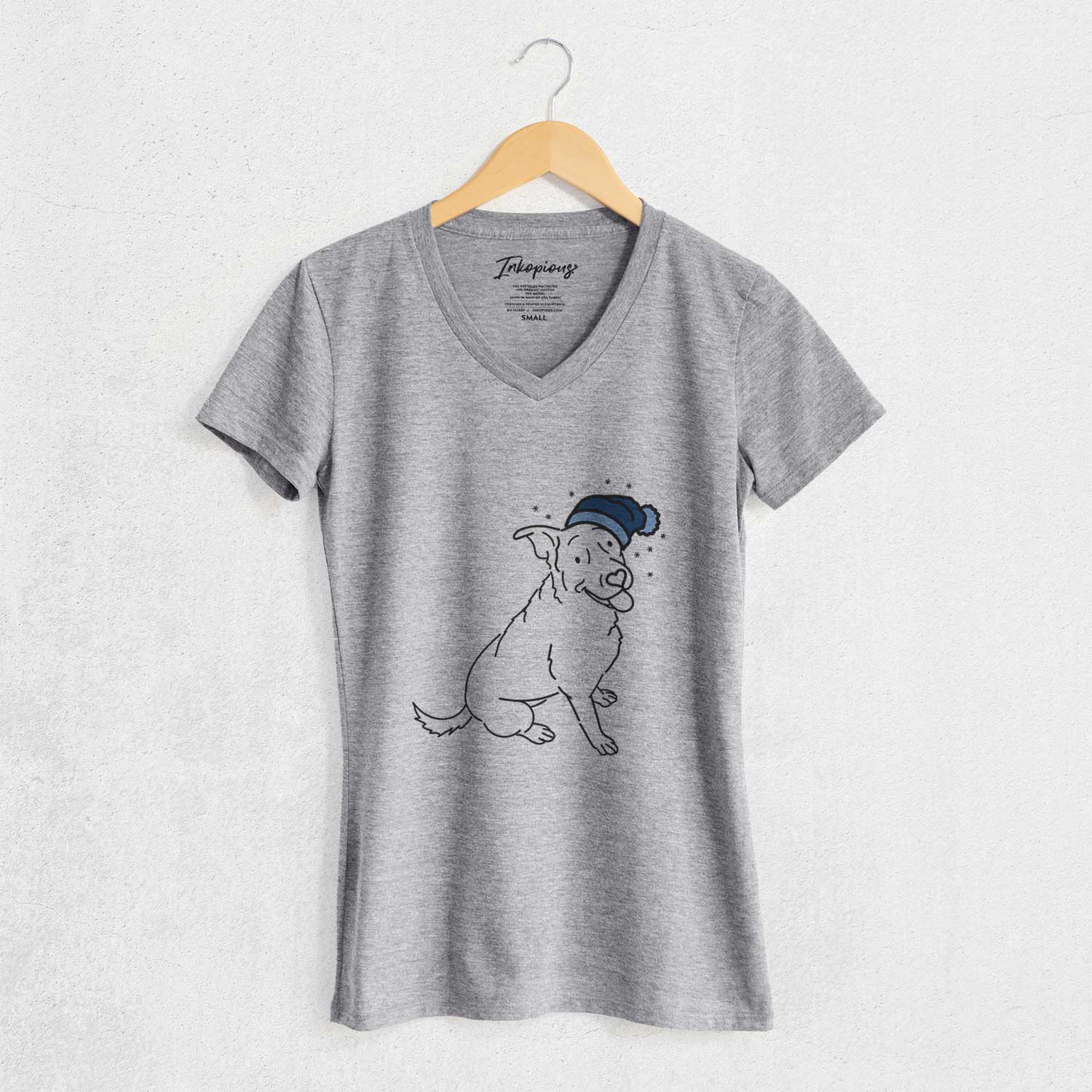 Frosty Rottweiler Mix - Rocky - Women's V-neck Shirt