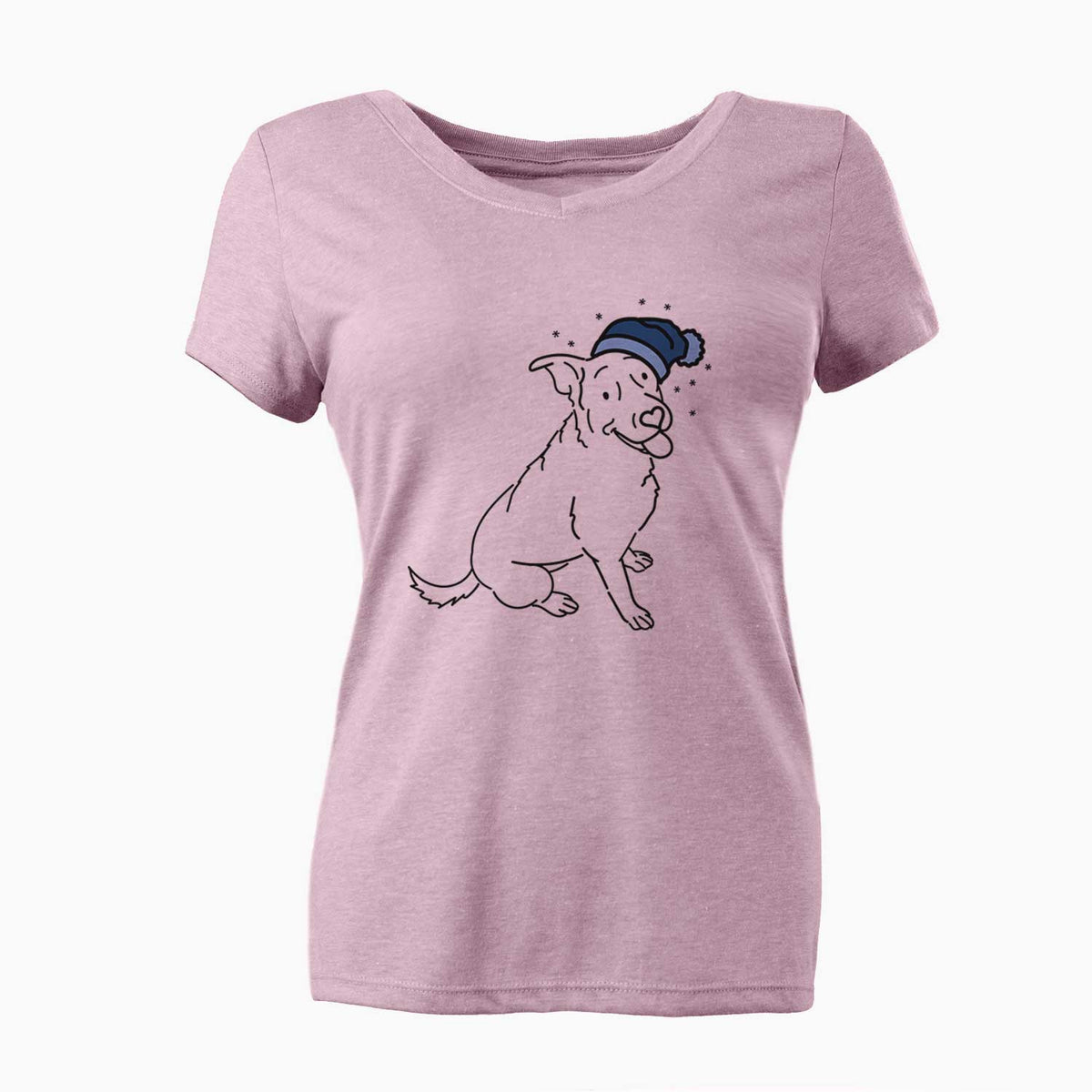 Frosty Rottweiler Mix - Rocky - Women's V-neck Shirt