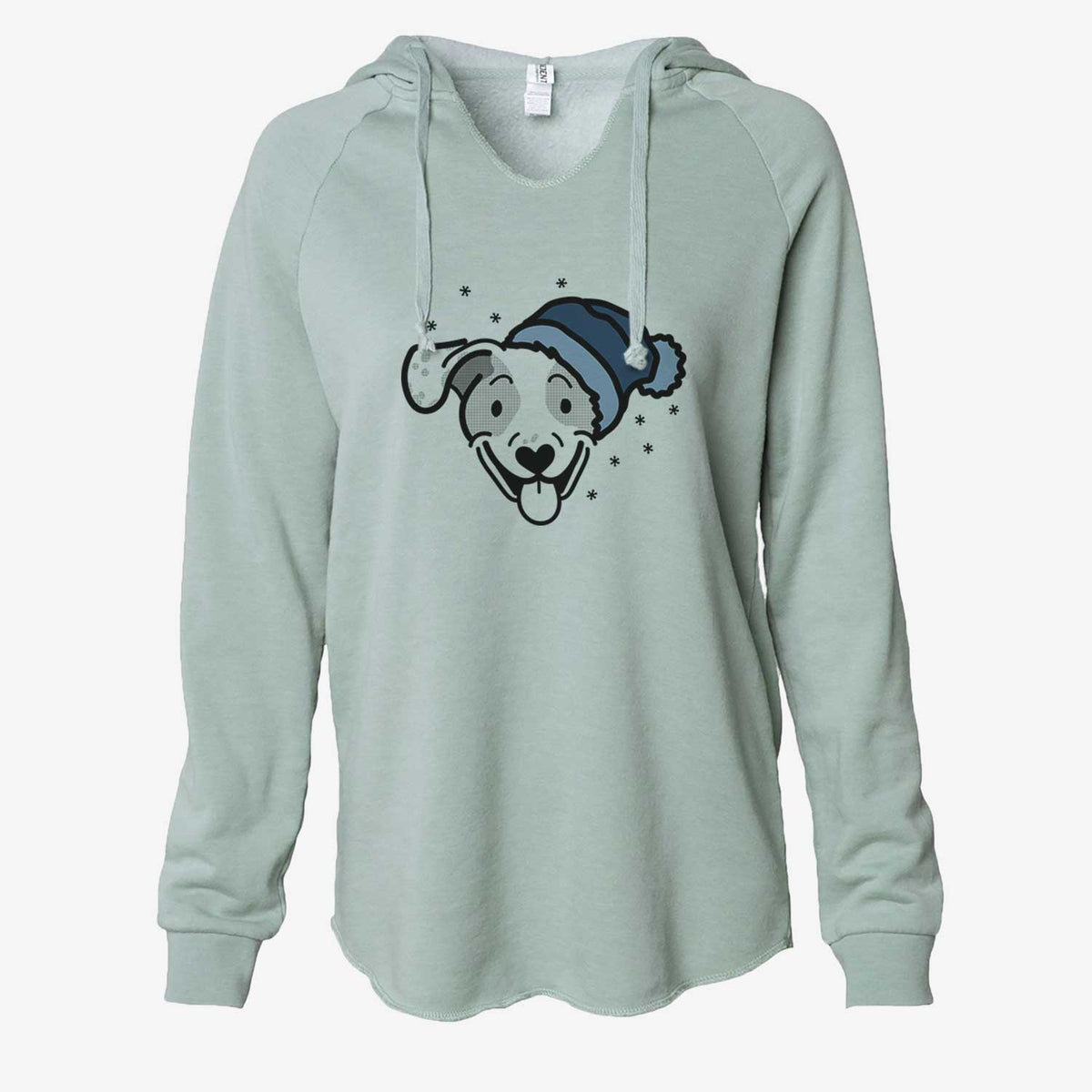 Frosty Beagle Mix - Roland - Cali Wave Hooded Sweatshirt