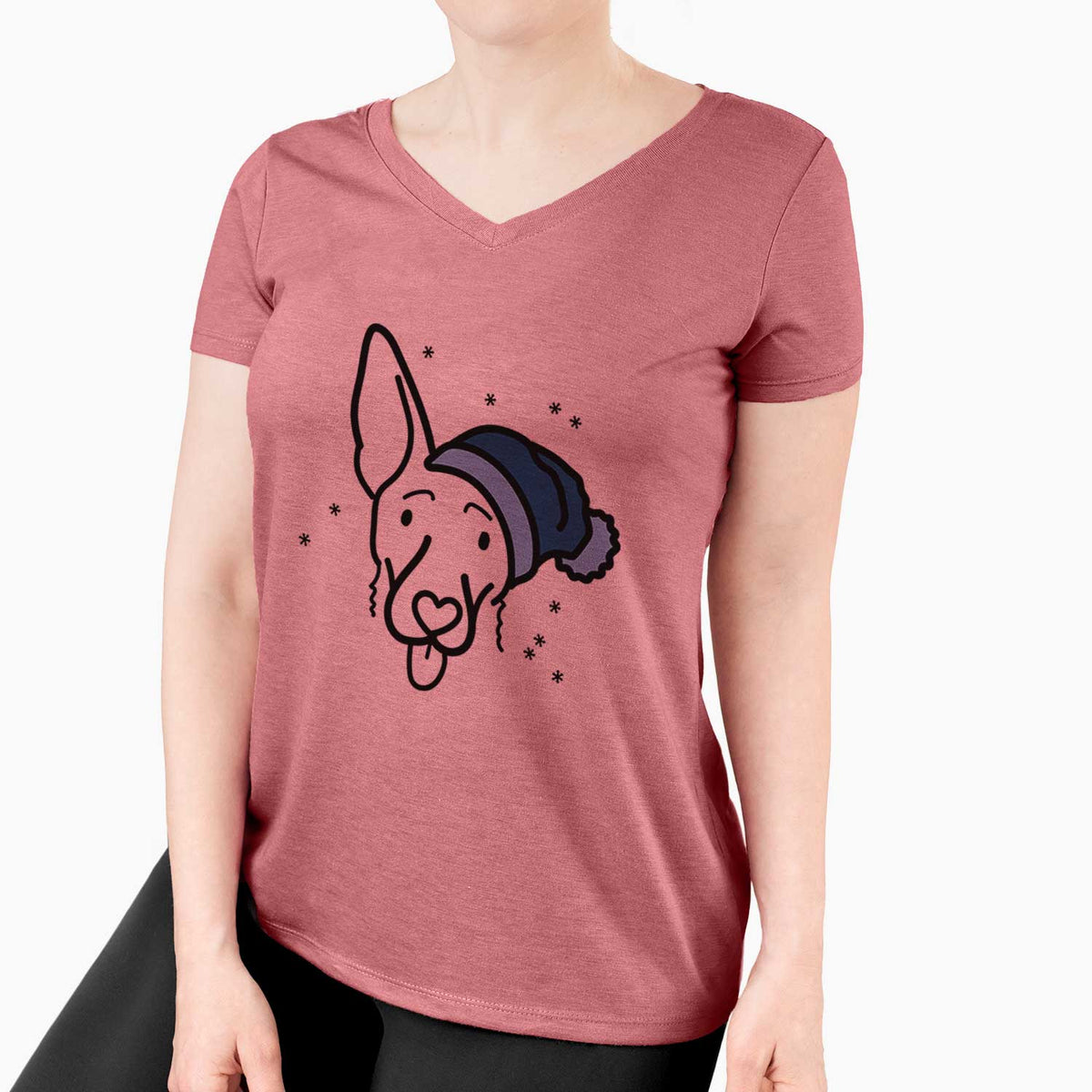 Frosty Shepherd Mix - Rosie - Women's V-neck Shirt