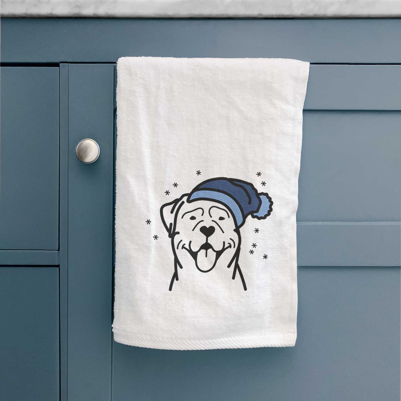 Frosty Rottweiler - Decorative Hand Towel