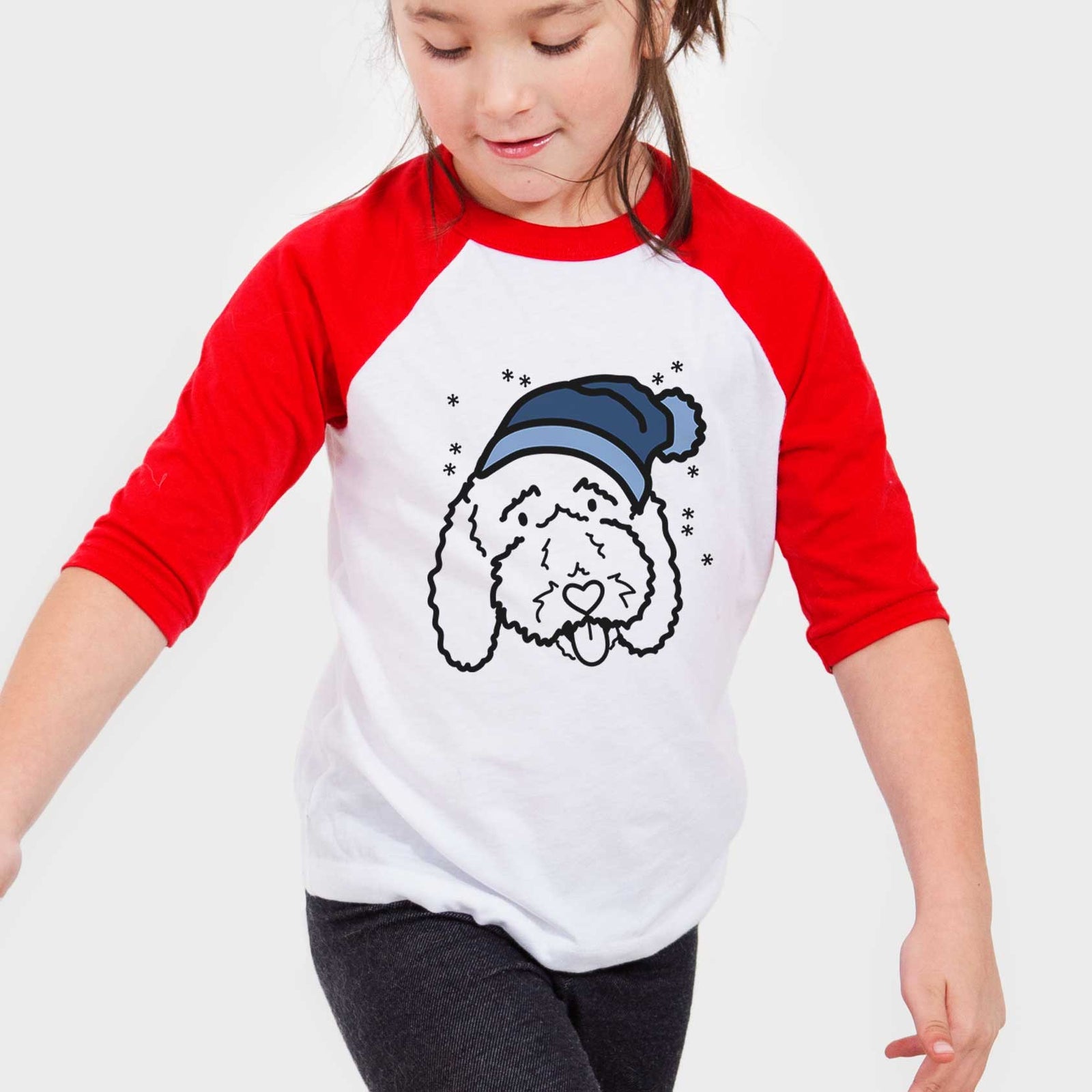 Frosty Bernedoodle - Ruby - Youth 3/4 Long Sleeve