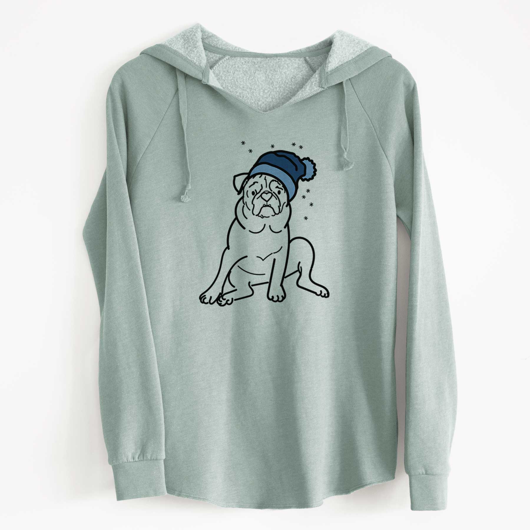 Frosty Pug - Rudy - Cali Wave Hooded Sweatshirt