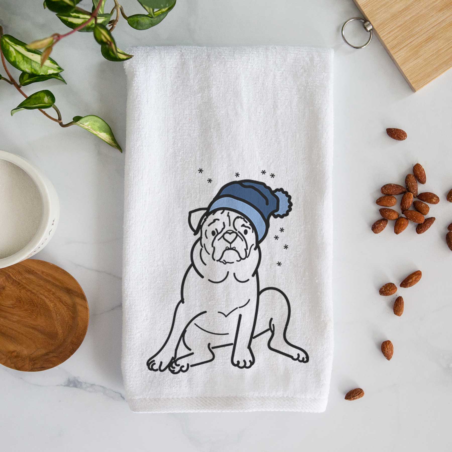 Frosty Pug - Rudy - Decorative Hand Towel