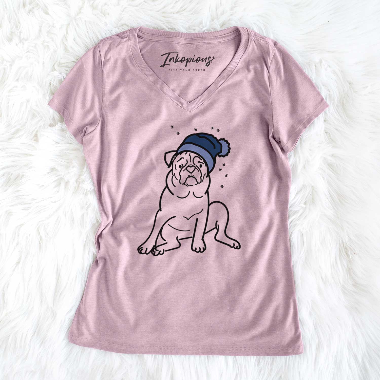 Frosty Pug - Rudy - Women's V-neck Shirt