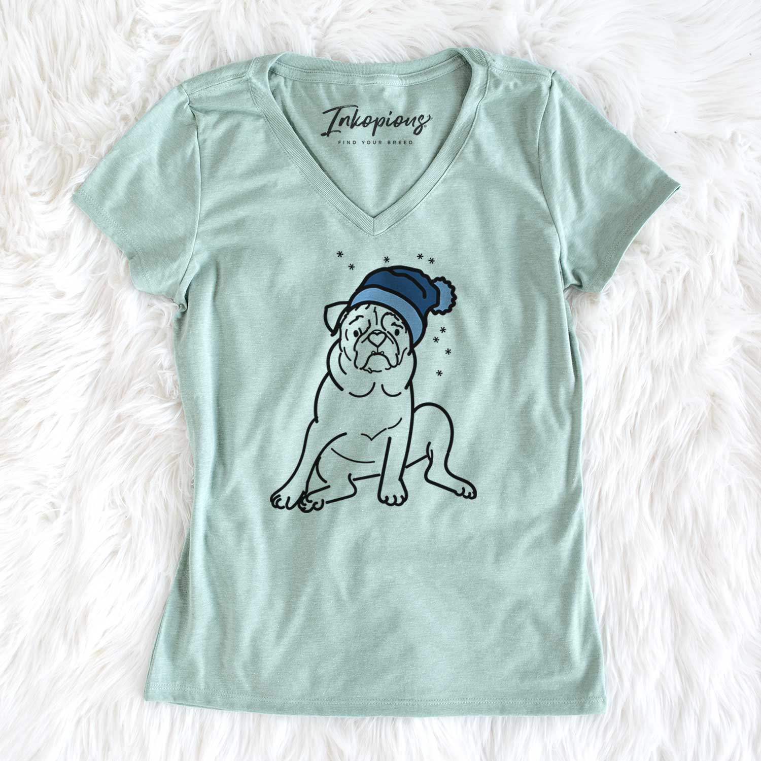 Frosty Pug - Rudy - Women's V-neck Shirt