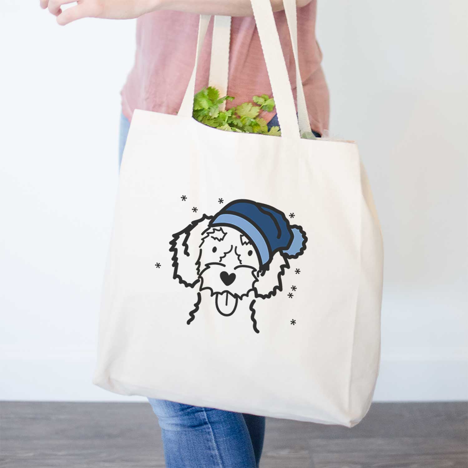 Frosty White Schnoodle - Tote Bag