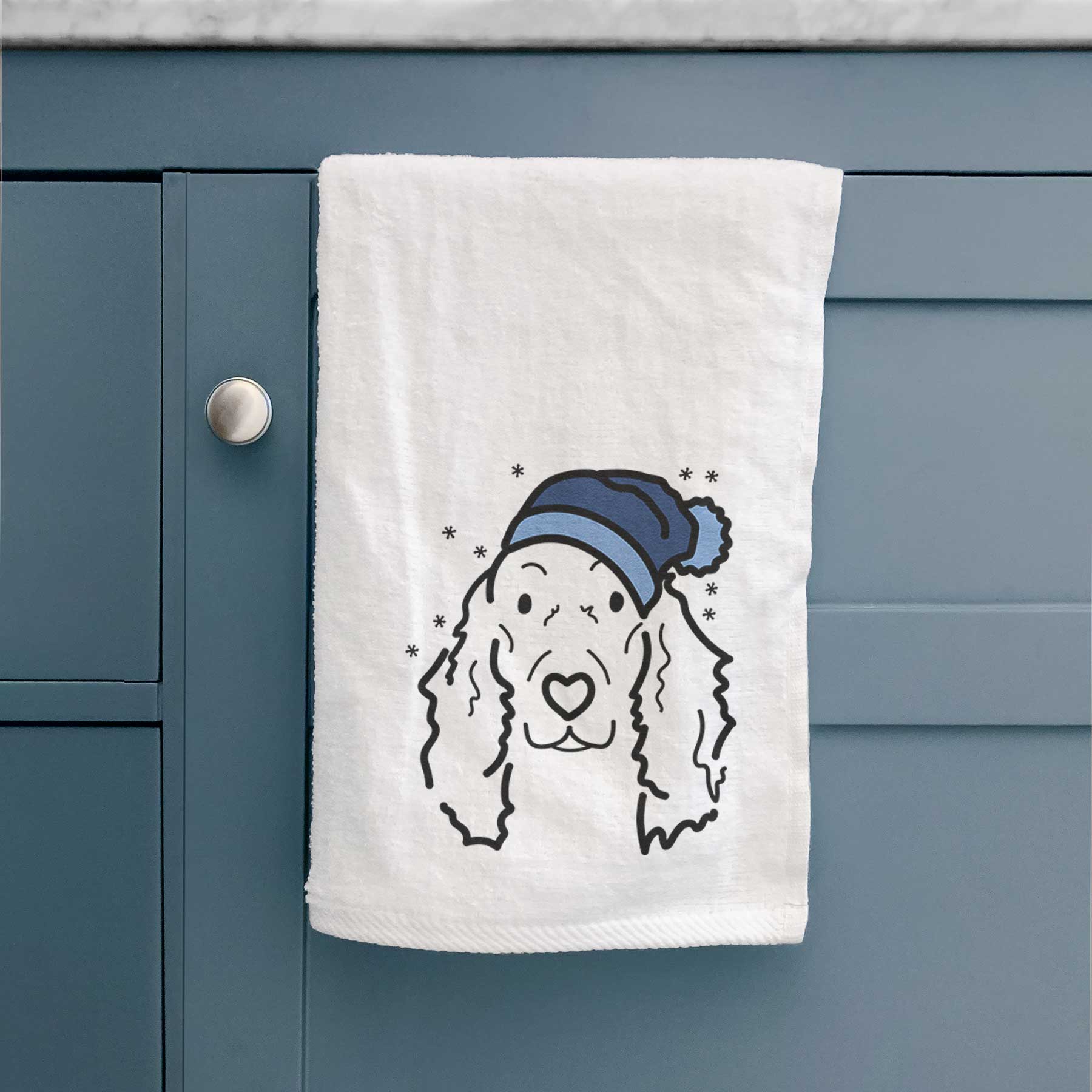 Frosty Irish Setter - Seven - Decorative Hand Towel