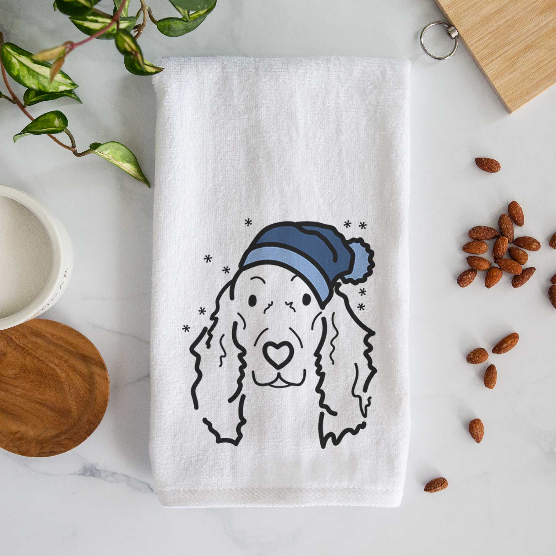 Frosty Irish Setter - Seven - Decorative Hand Towel