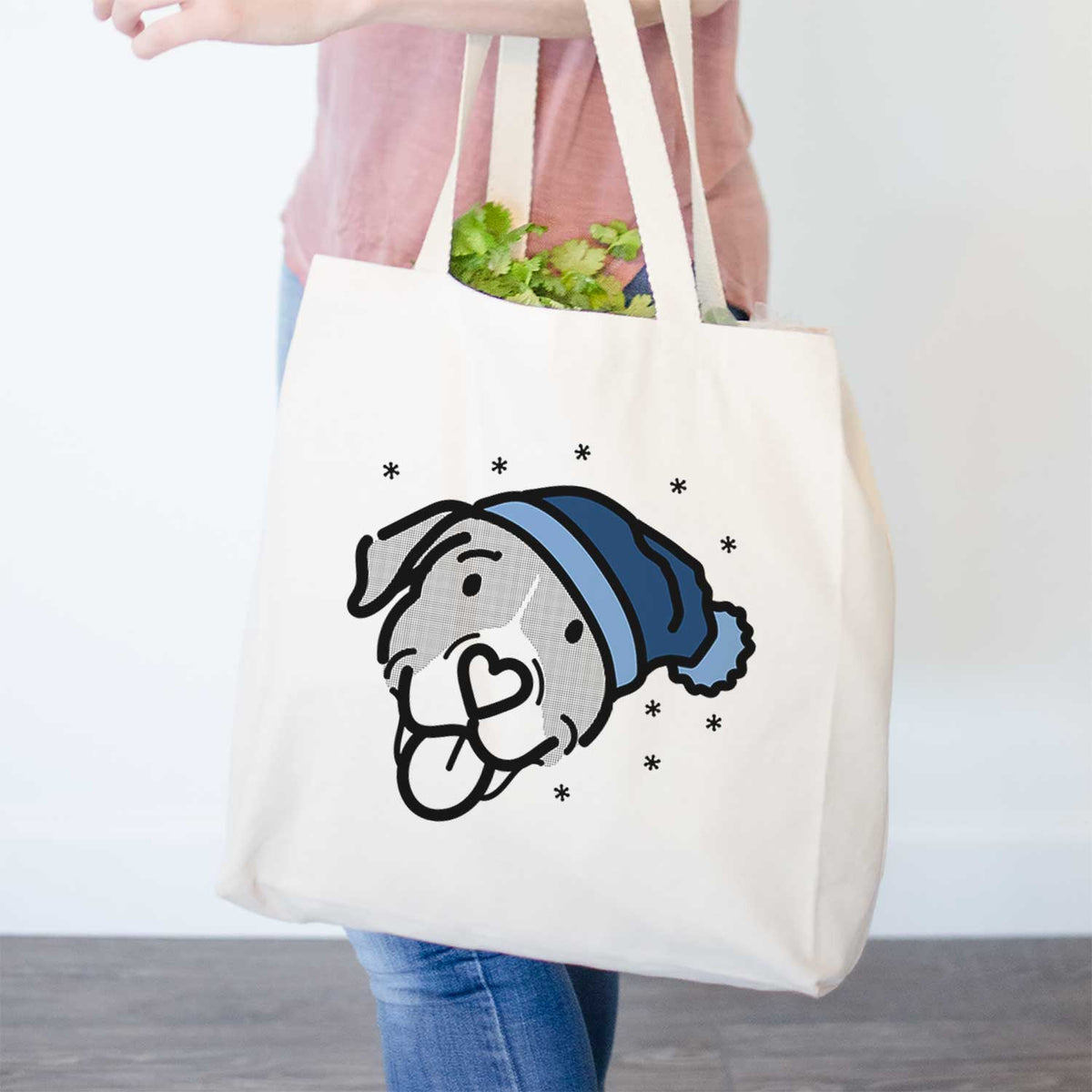 Frosty Pitbull Mix - Shadow - Tote Bag