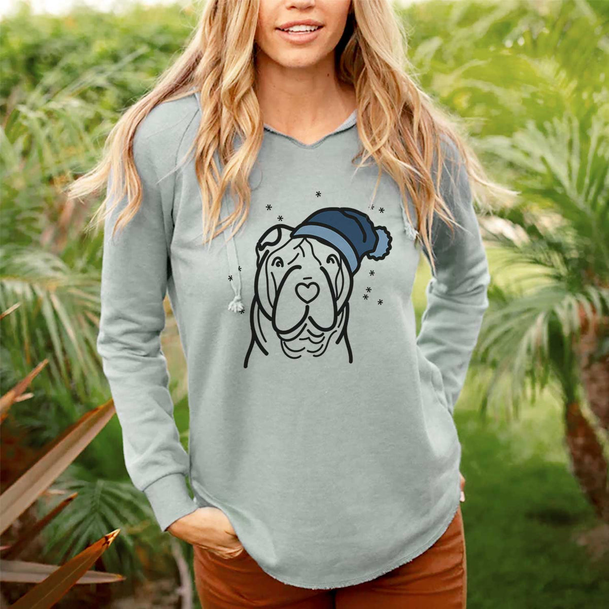Frosty Shar Pei - Cali Wave Hooded Sweatshirt