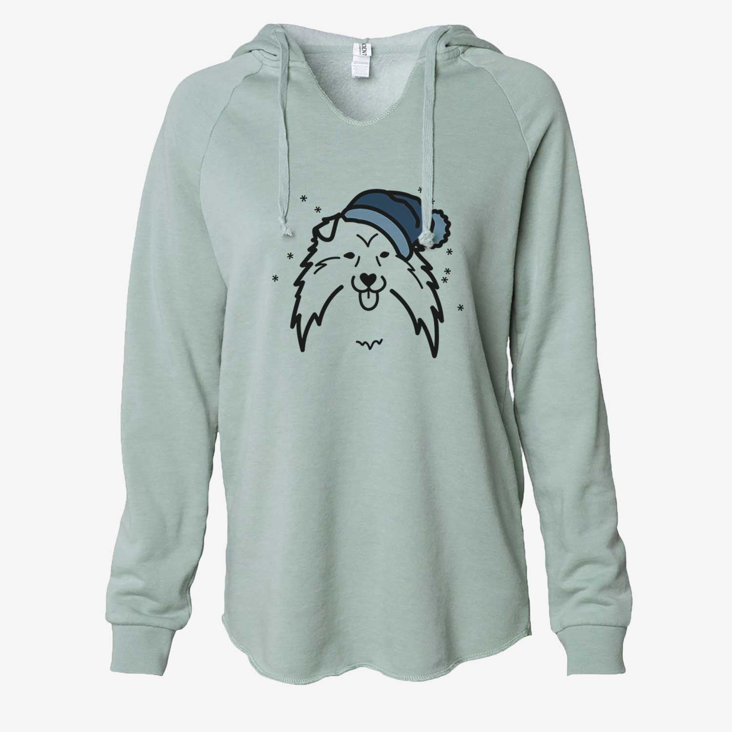 Frosty Shetland Sheepdog - Cali Wave Hooded Sweatshirt