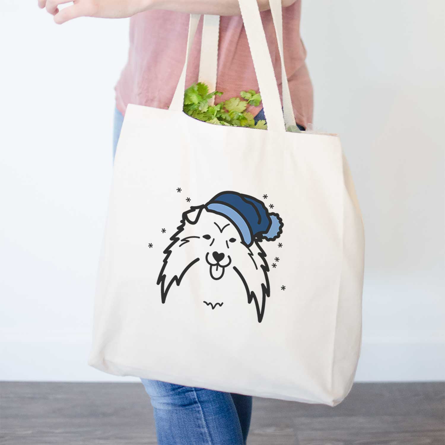 Frosty Shetland Sheepdog - Tote Bag