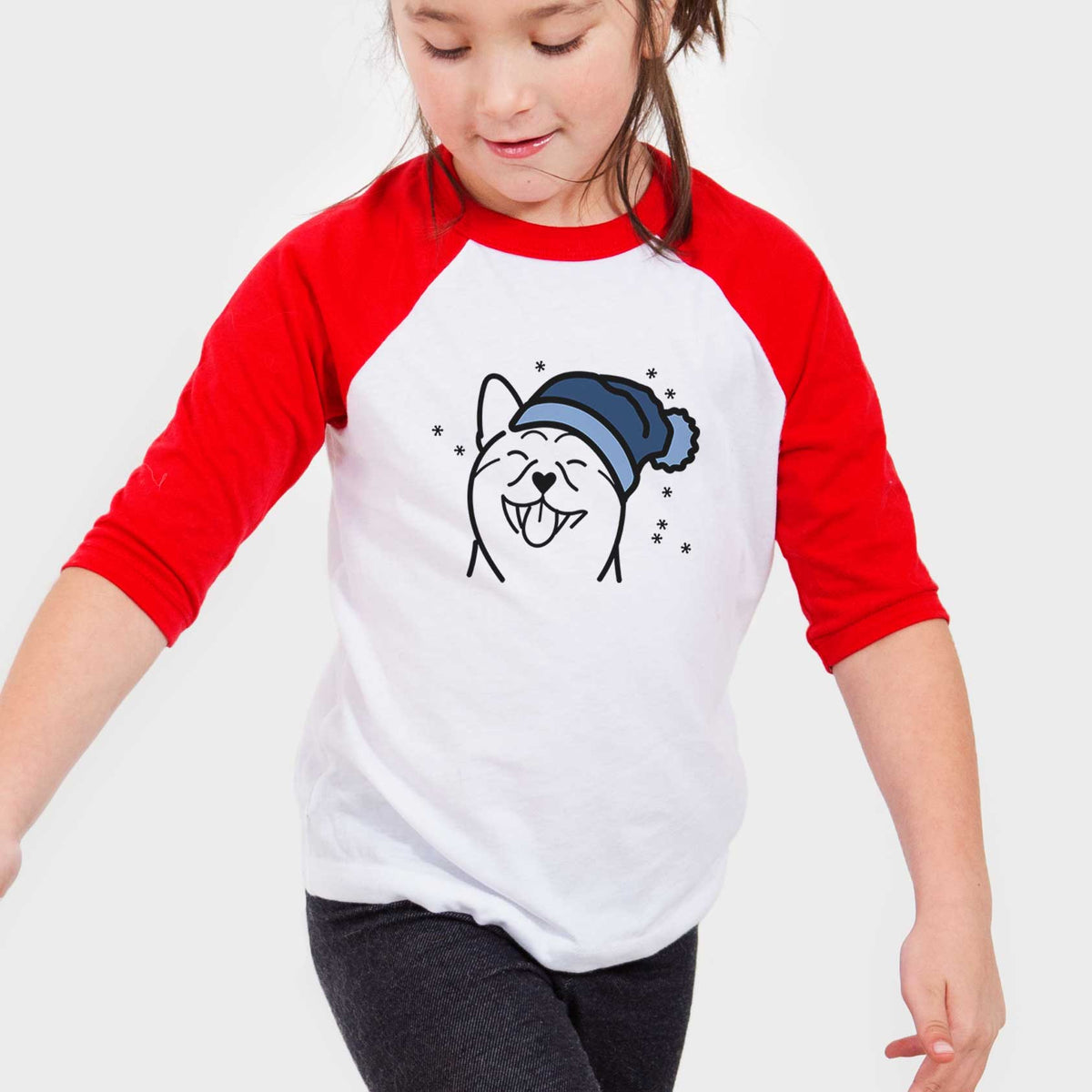 Frosty Shiba Inu - Youth 3/4 Long Sleeve