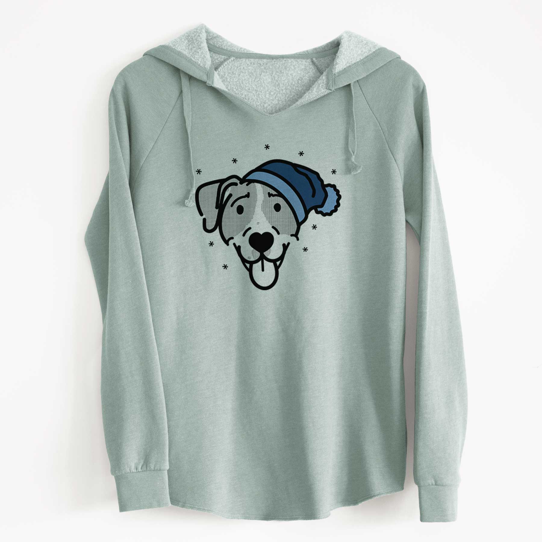 Frosty Bluetick Coonhound - Shiva - Cali Wave Hooded Sweatshirt