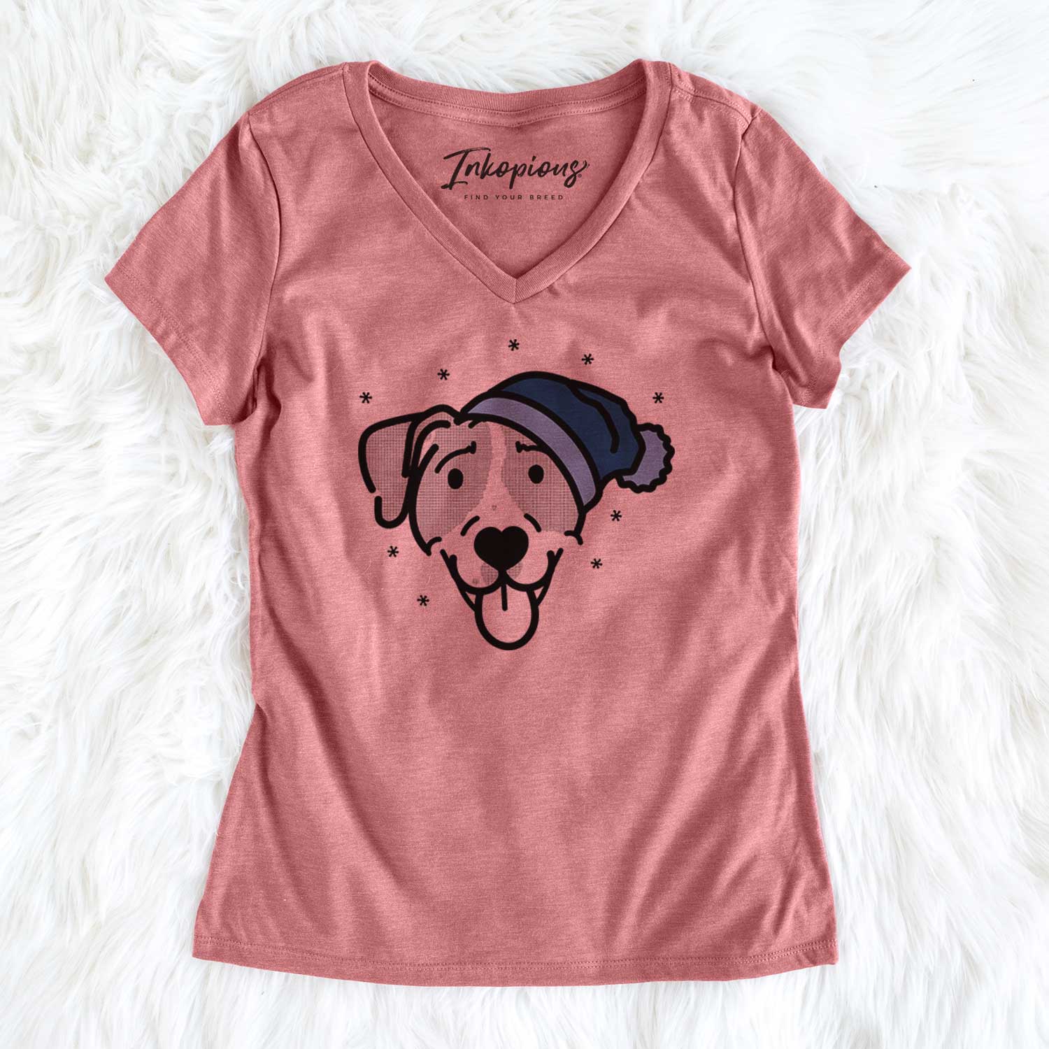 Frosty Bluetick Coonhound - Shiva - Women's V-neck Shirt