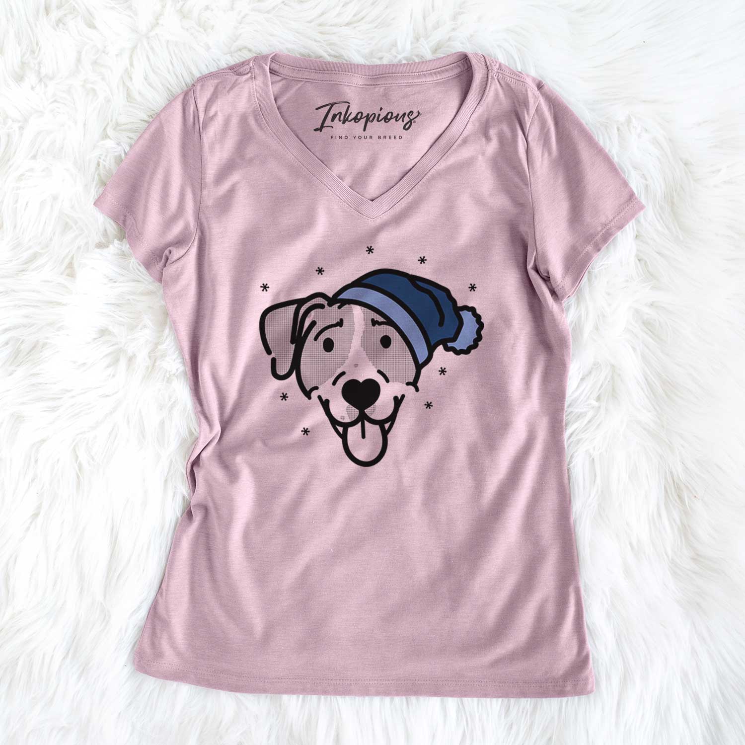 Frosty Bluetick Coonhound - Shiva - Women's V-neck Shirt