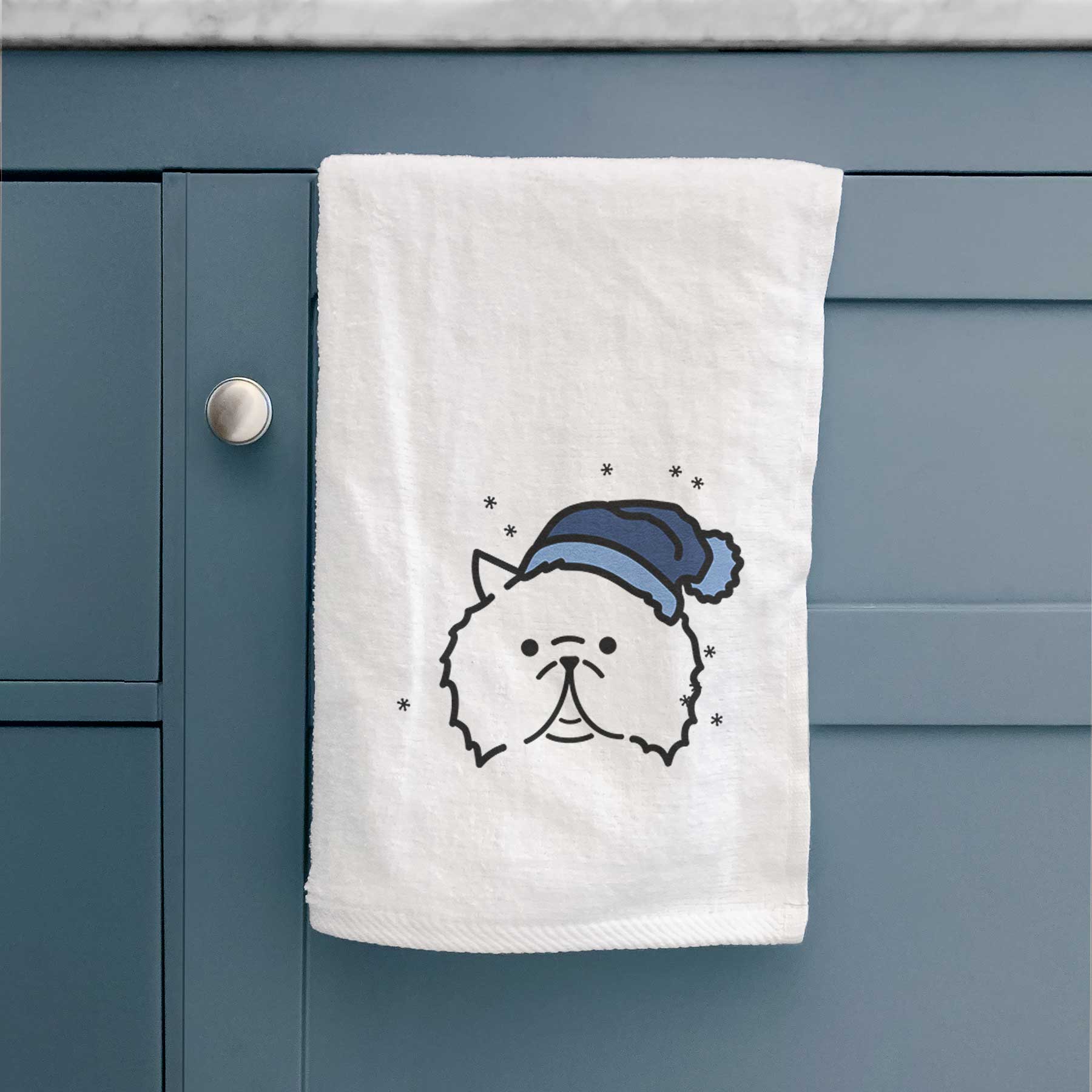 Frosty Persian Cat - Smoosh - Decorative Hand Towel