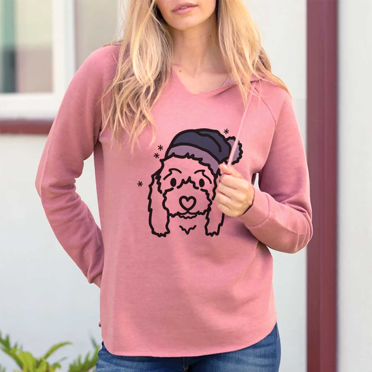 Frosty Coton de Tulear - Sophie - Cali Wave Hooded Sweatshirt