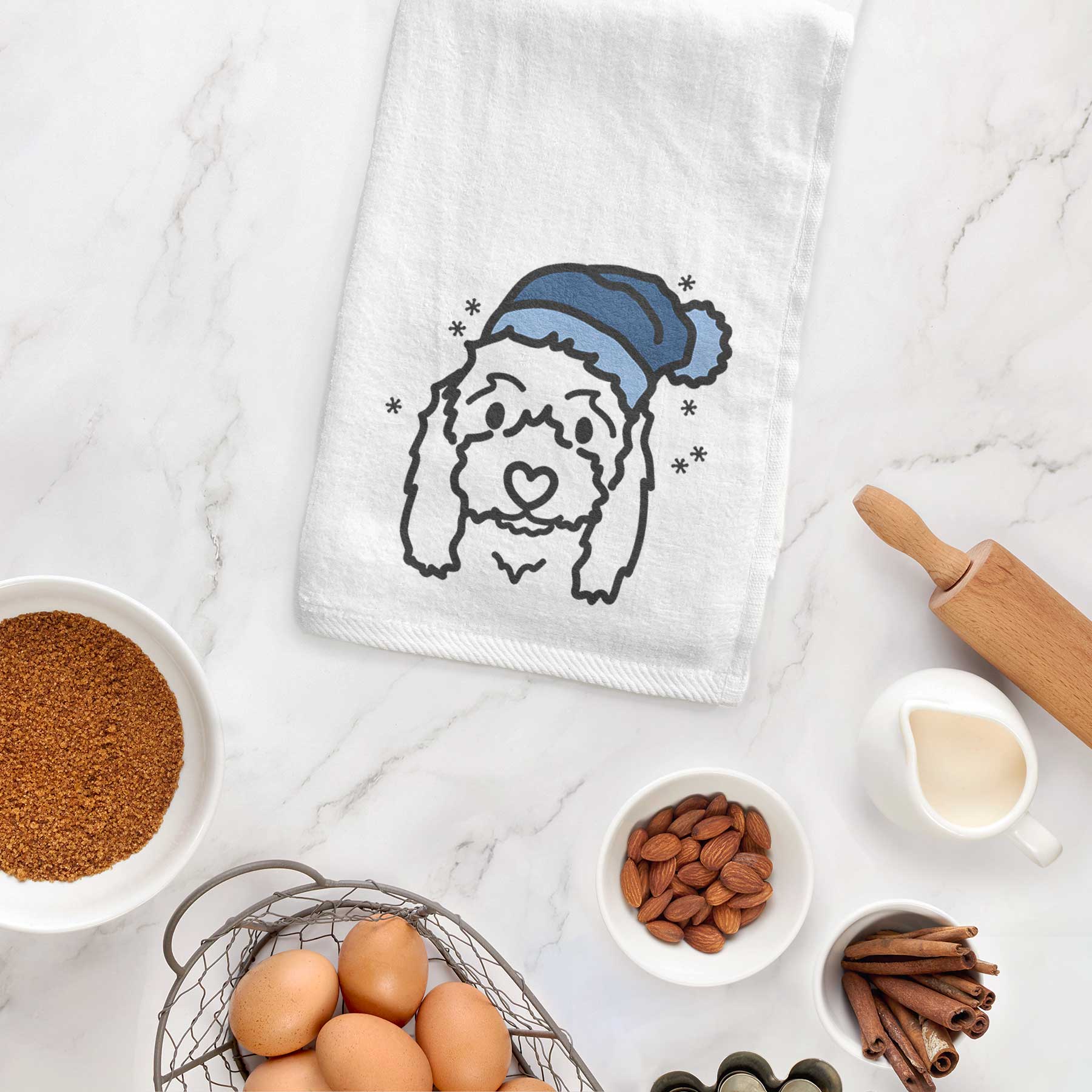 Frosty Coton de Tulear - Sophie - Decorative Hand Towel