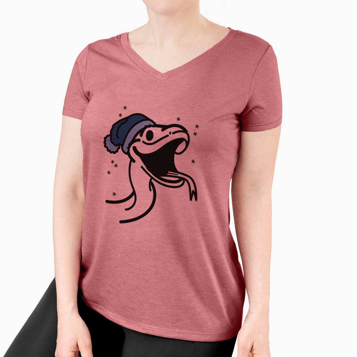 Frosty Snake - Spike - Women's V-neck Shirt