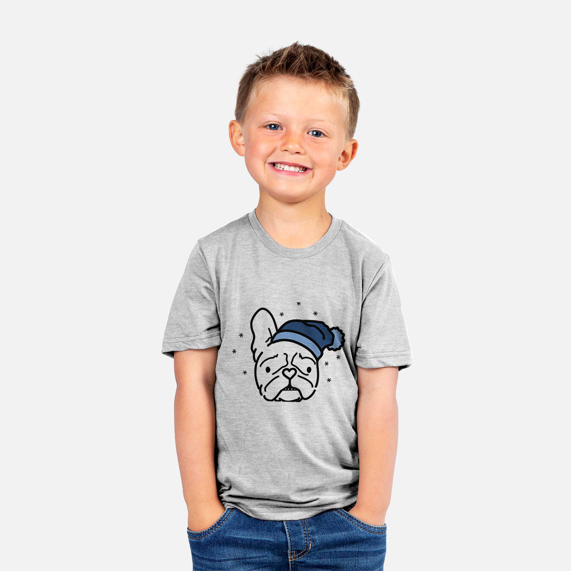 Frosty French Bulldog - Squishy - Kids/Youth/Toddler Shirt