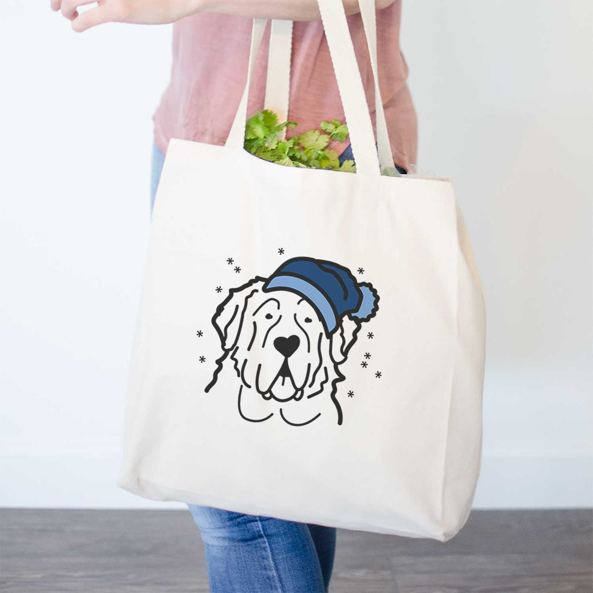 Frosty Saint Bernard - Tote Bag