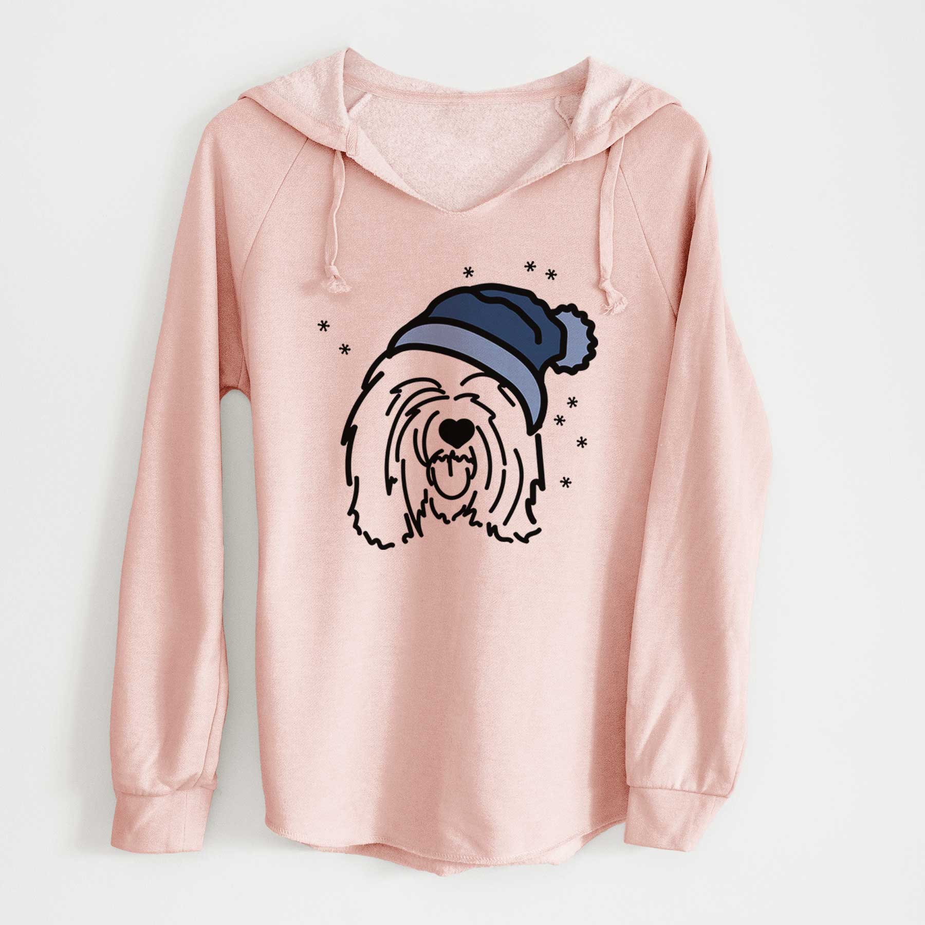 Frosty Tibetan Mastiff - Stan - Cali Wave Hooded Sweatshirt