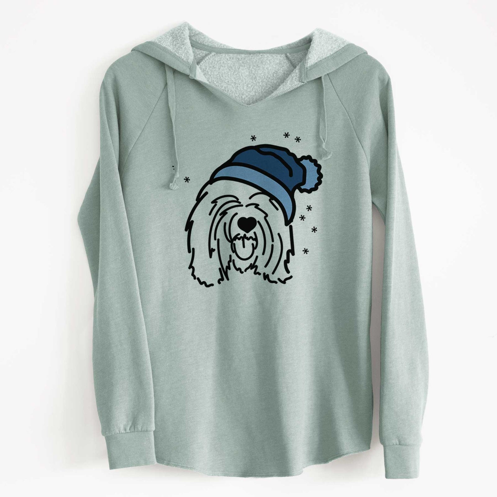 Frosty Tibetan Mastiff - Stan - Cali Wave Hooded Sweatshirt