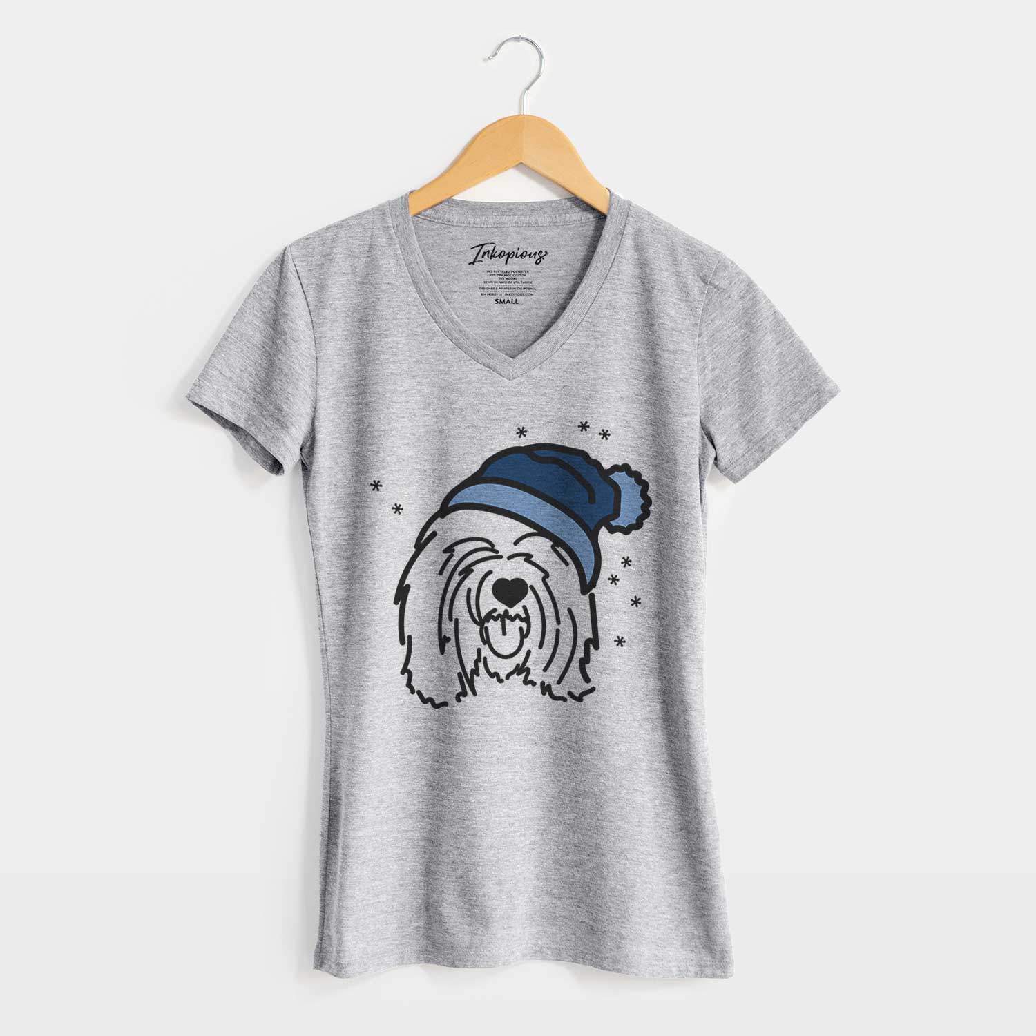 Frosty Tibetan Mastiff - Stan - Women's V-neck Shirt