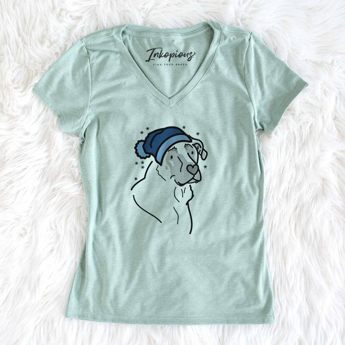 Frosty Mastiff German Shepherd Mix - Tank - Women's V-neck Shirt