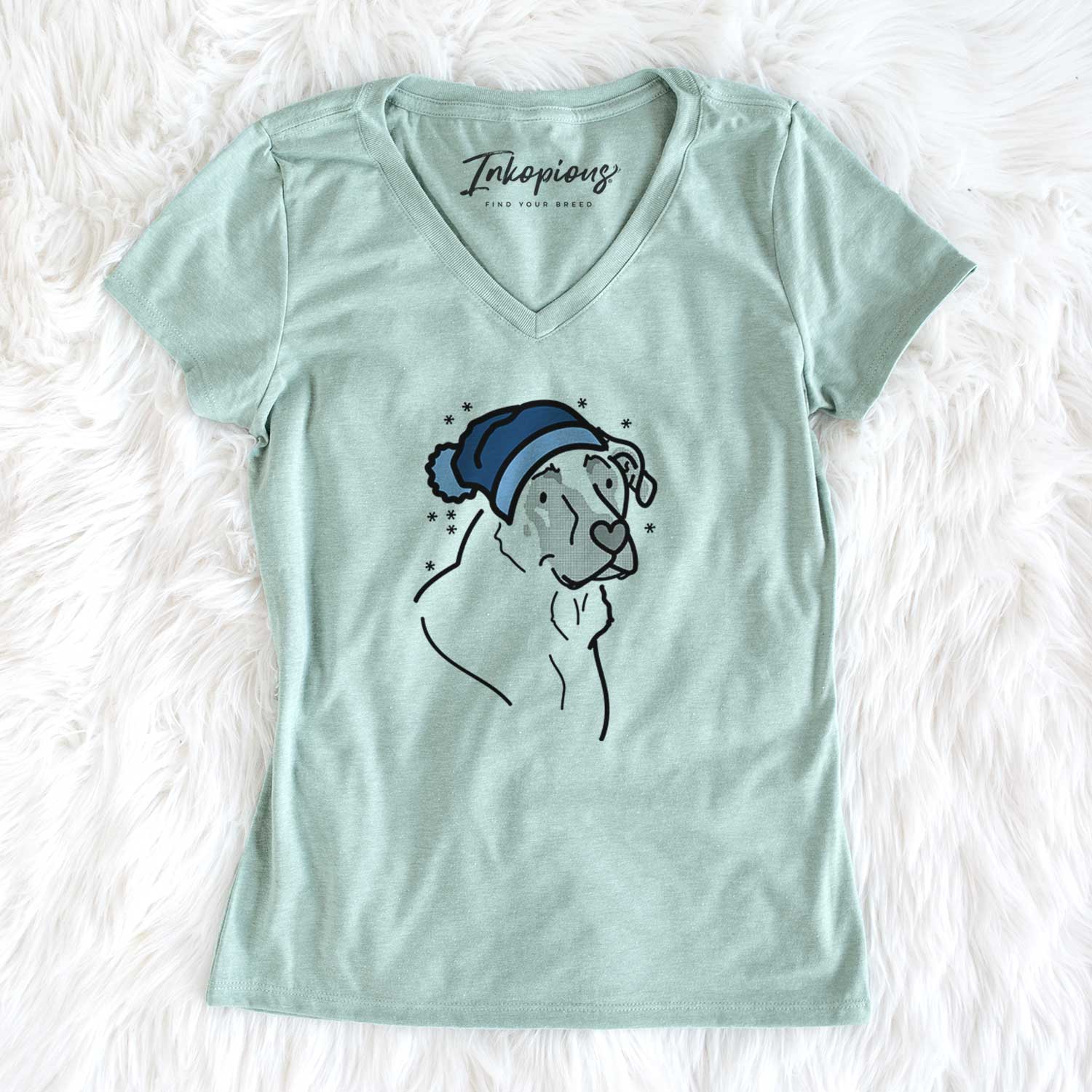 Frosty Mastiff German Shepherd Mix - Tank - Women's V-neck Shirt