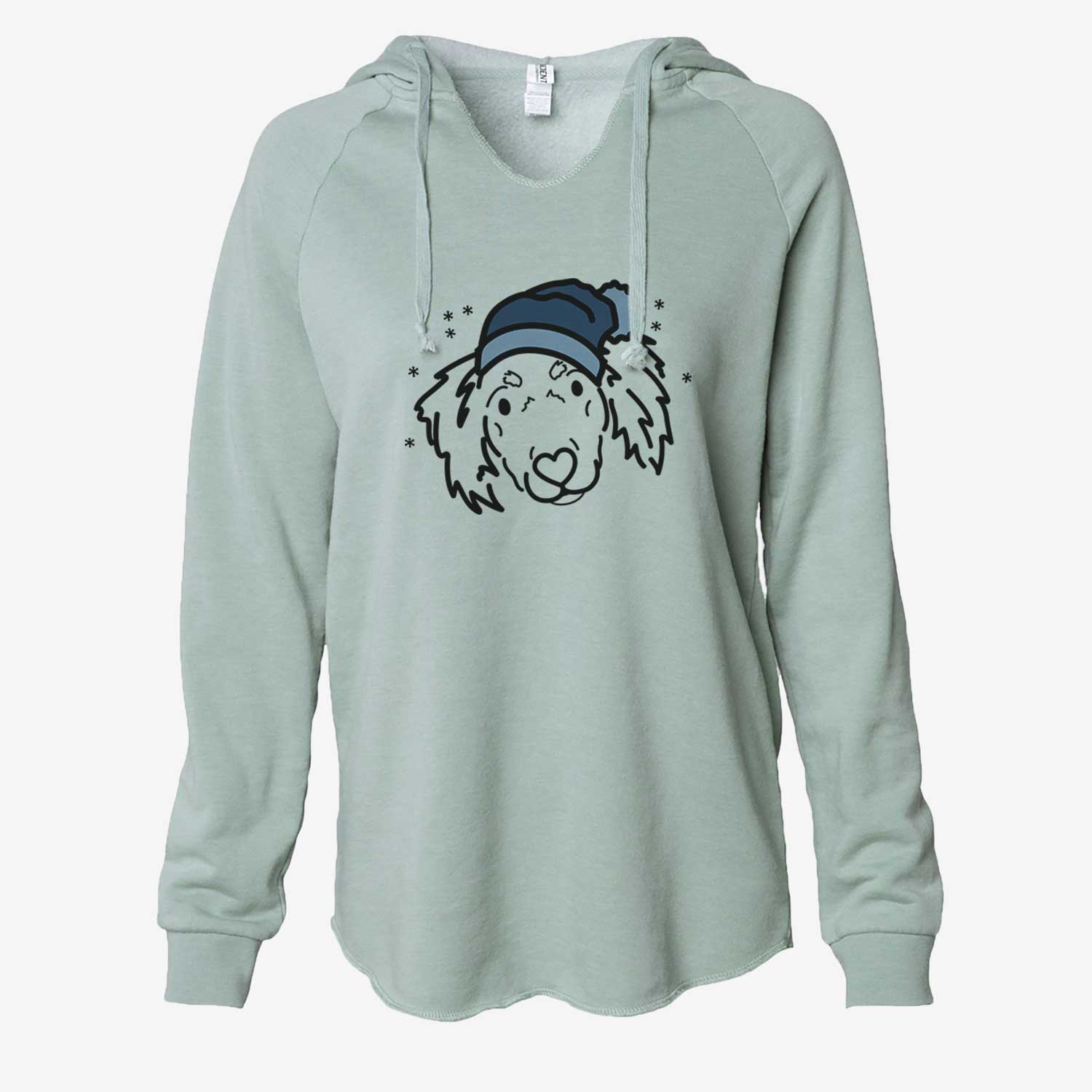 Frosty Dachshund Mix - Tilly - Cali Wave Hooded Sweatshirt