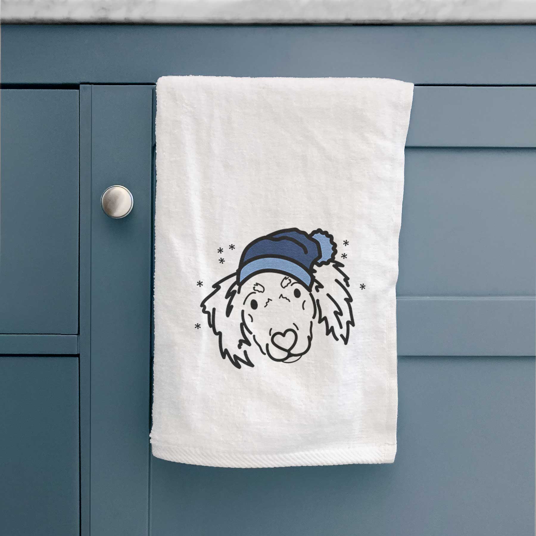 Frosty Dachshund Mix - Tilly - Decorative Hand Towel