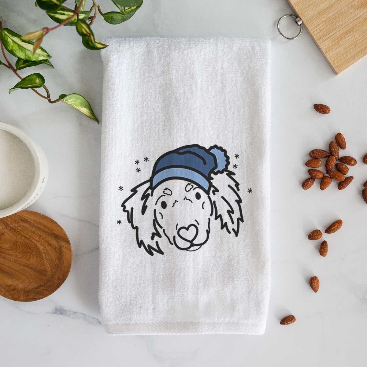 Frosty Dachshund Mix - Tilly - Decorative Hand Towel