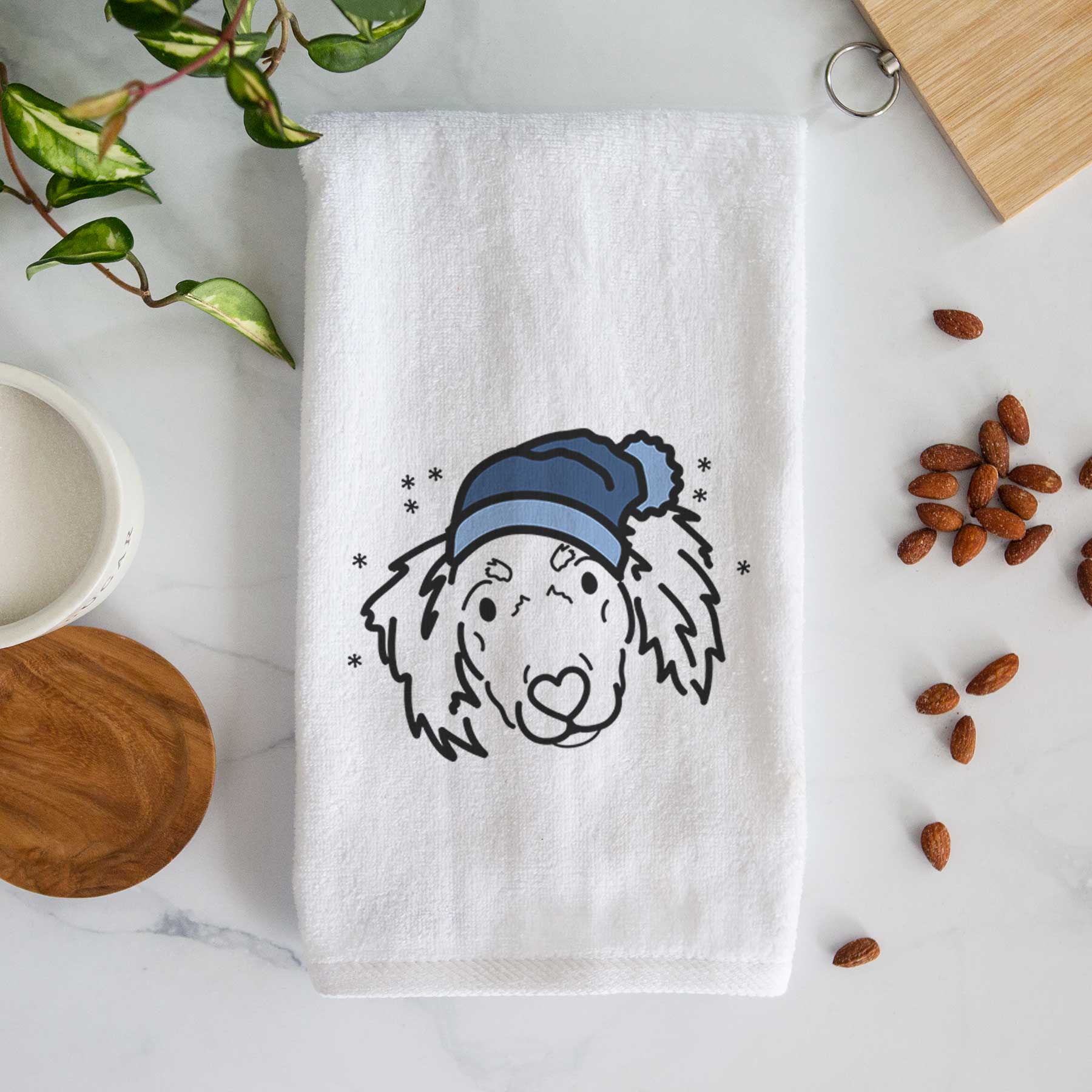 Frosty Dachshund Mix - Tilly - Decorative Hand Towel