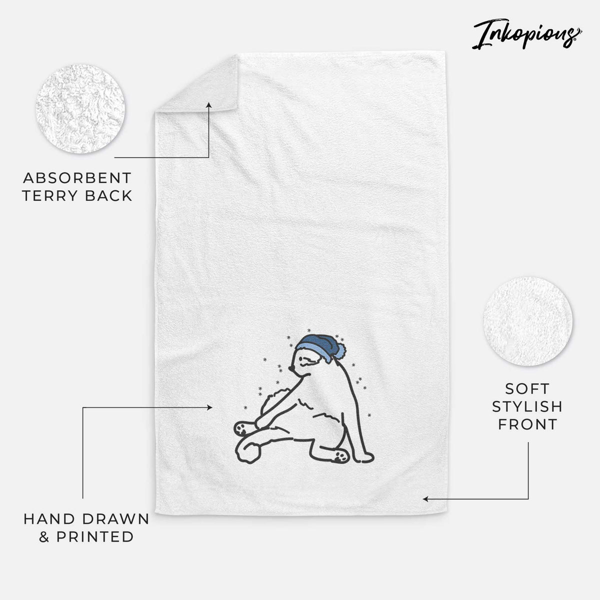 Frosty Cat - Tom - Decorative Hand Towel