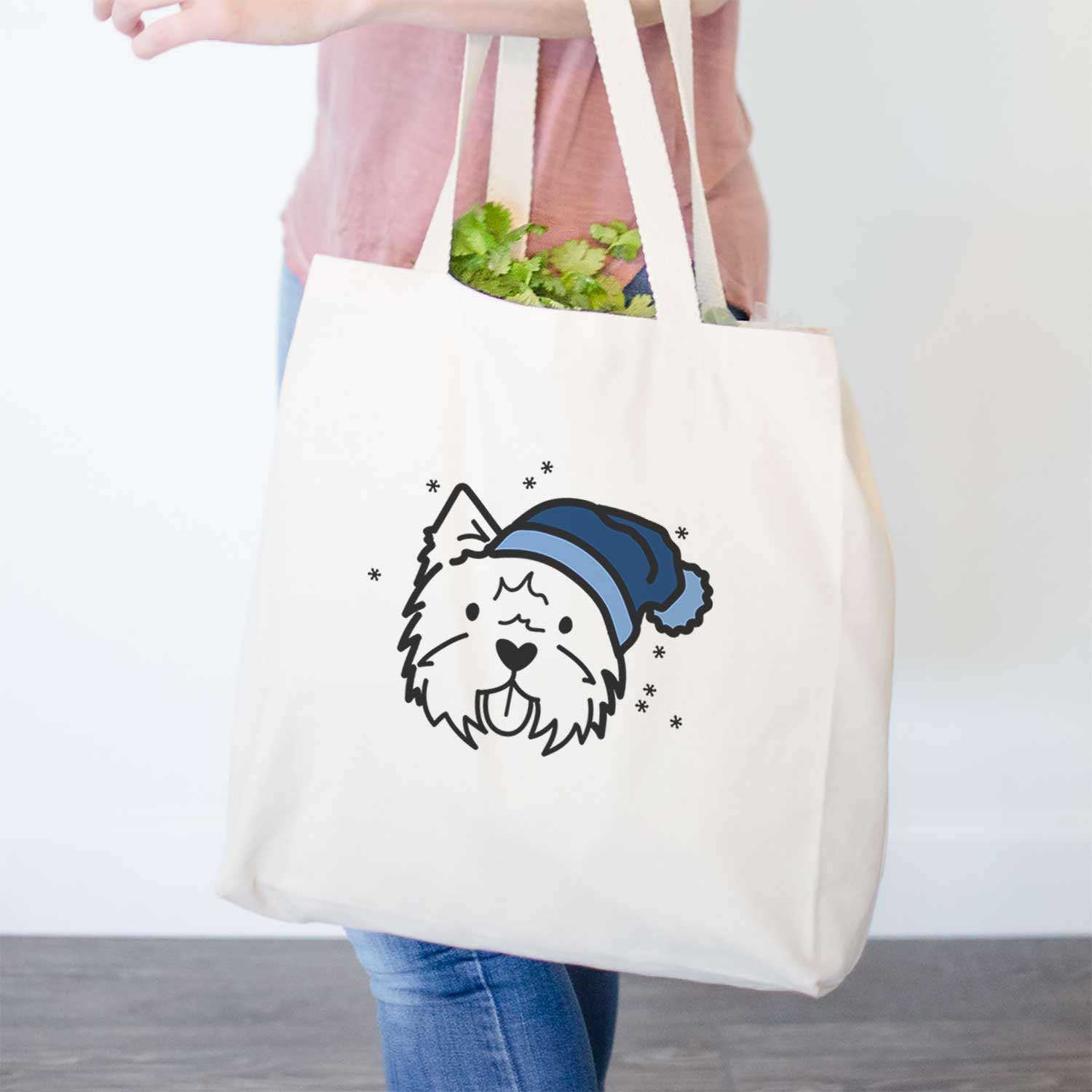 Frosty West Highland Terrier - Tote Bag