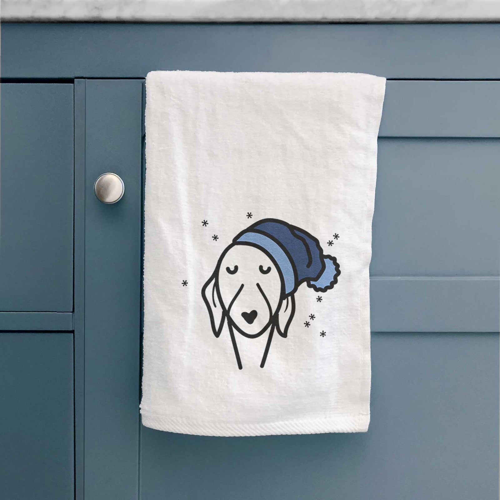 Frosty Whippet - Decorative Hand Towel