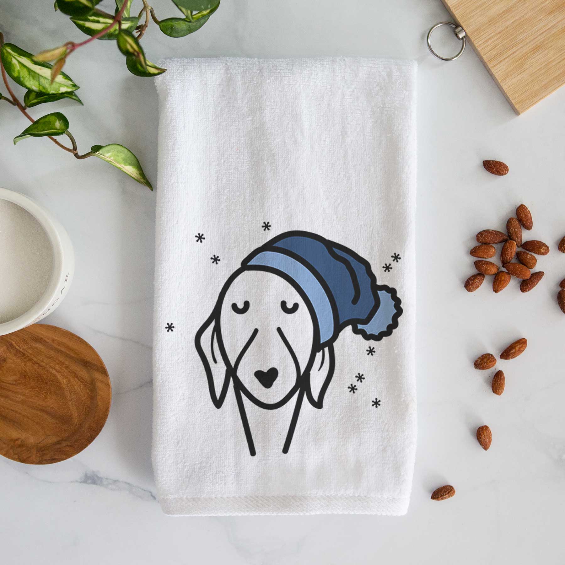 Frosty Whippet - Decorative Hand Towel