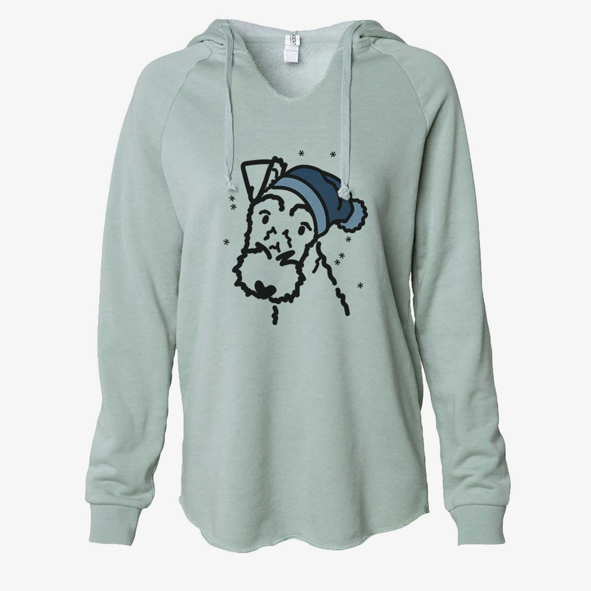 Frosty Wire Fox Terrier - Cali Wave Hooded Sweatshirt