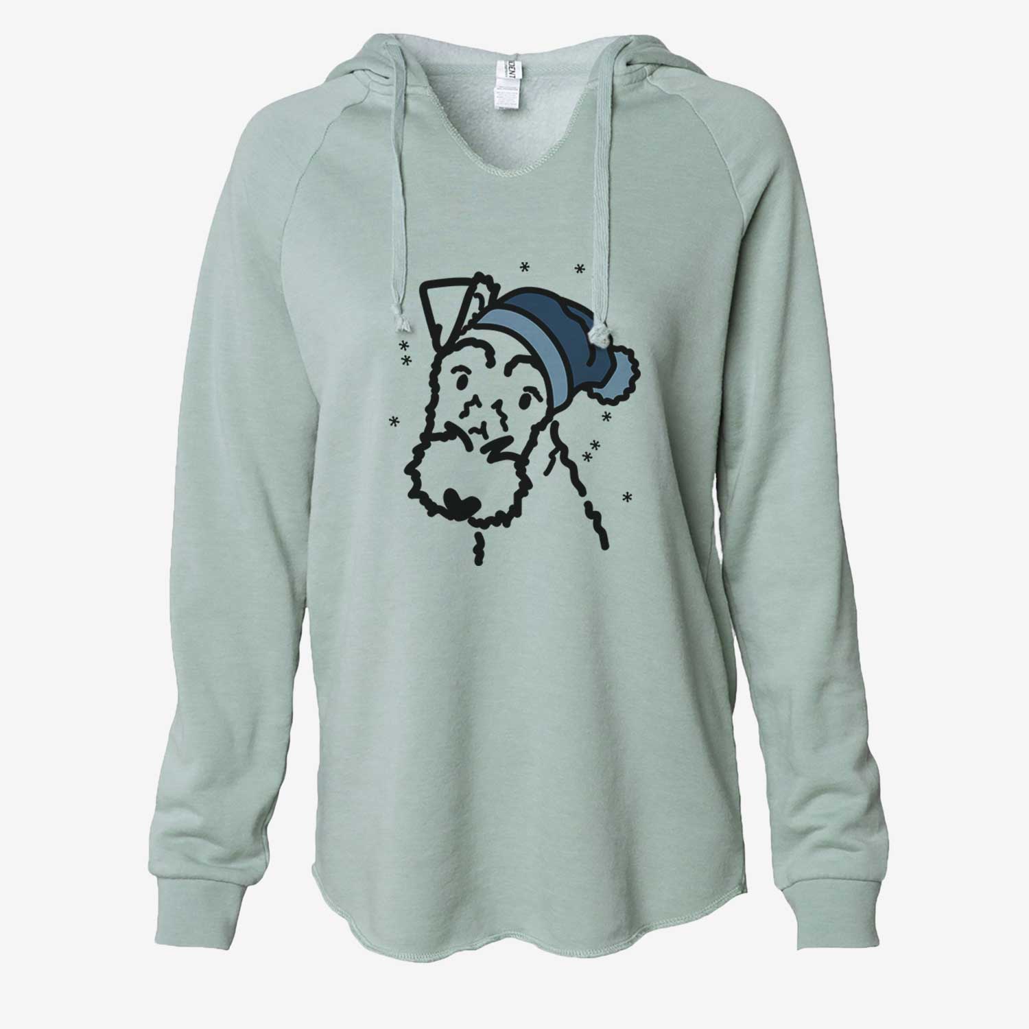 Frosty Wire Fox Terrier - Cali Wave Hooded Sweatshirt