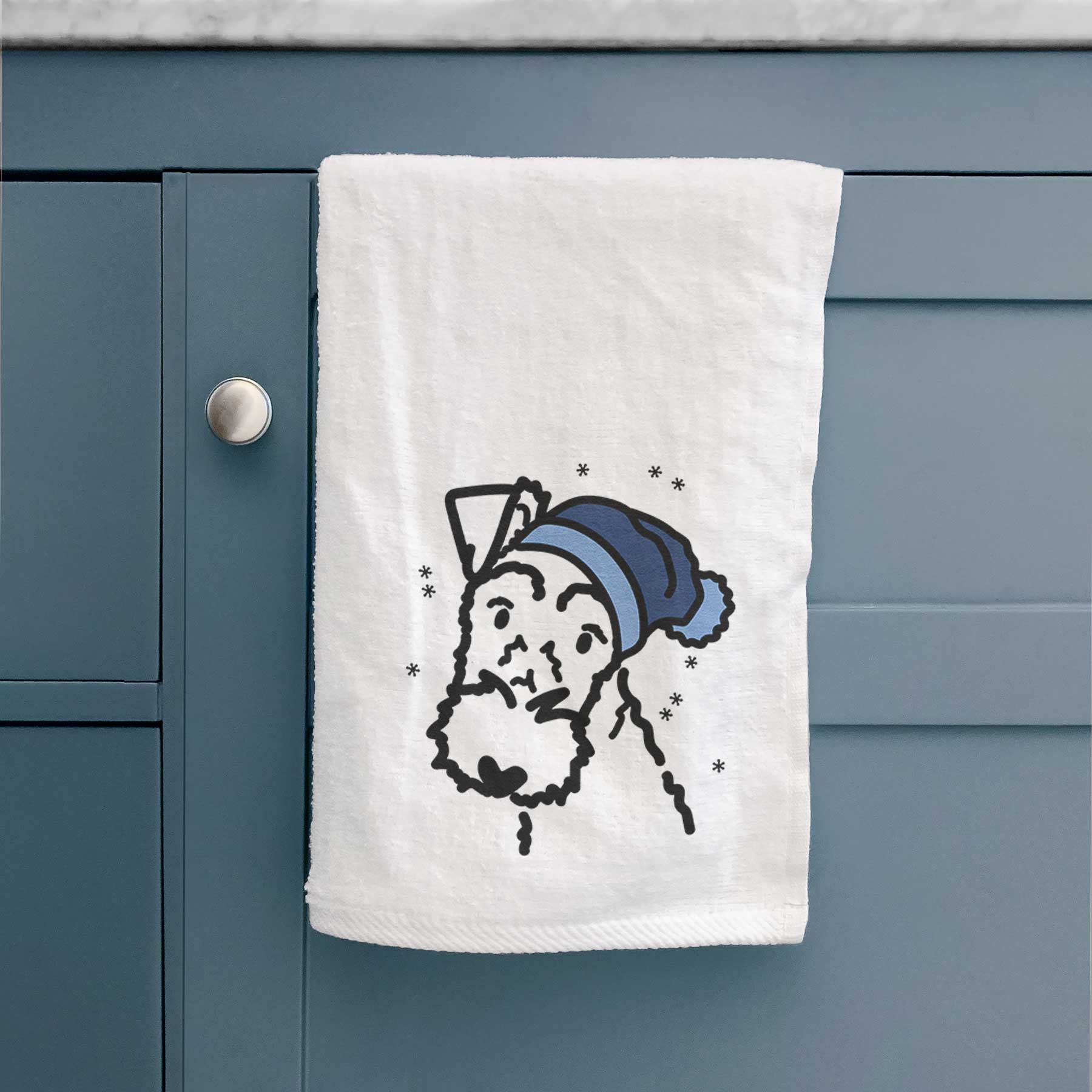 Frosty Wire Fox Terrier - Decorative Hand Towel