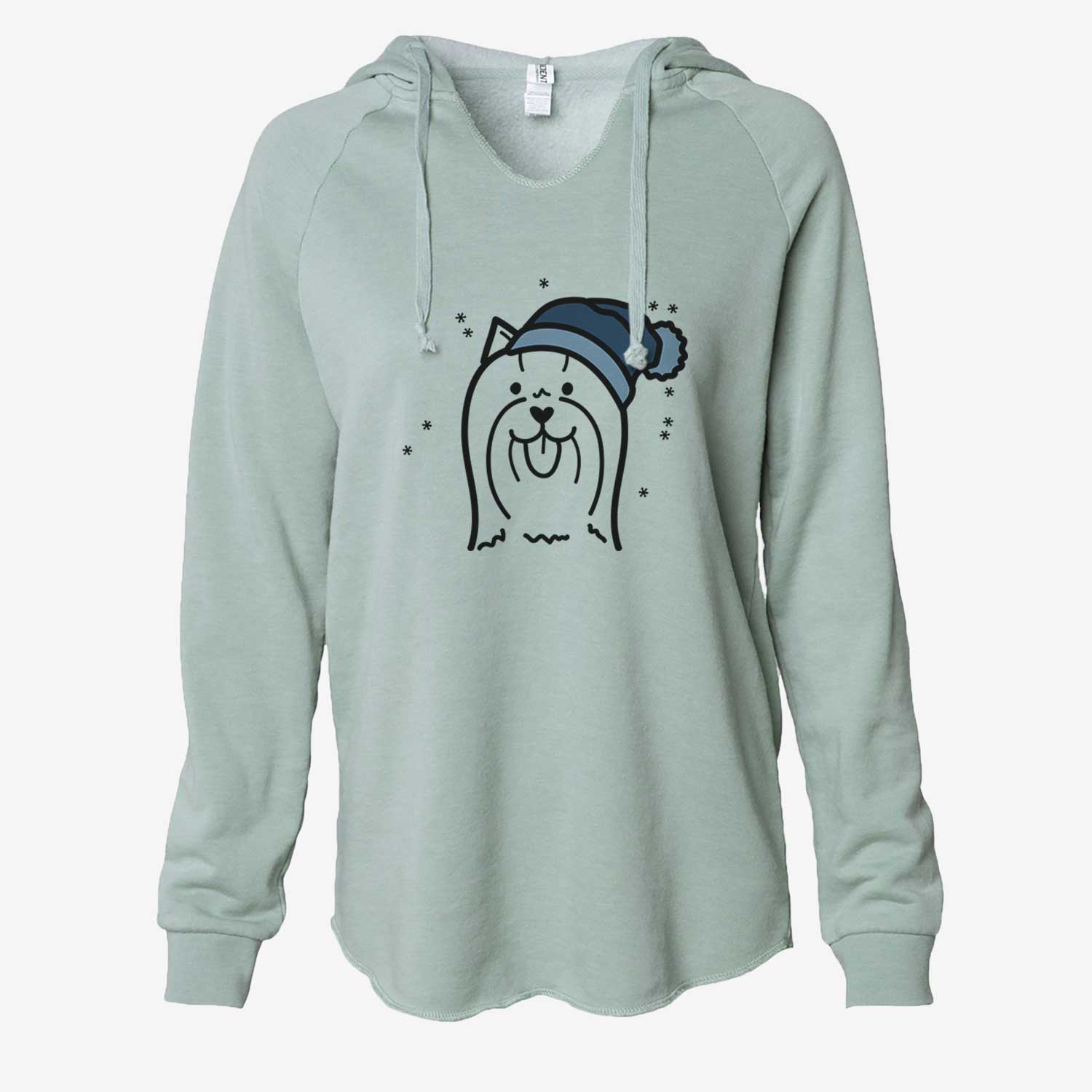 Frosty Yorkshire Terrier - Cali Wave Hooded Sweatshirt