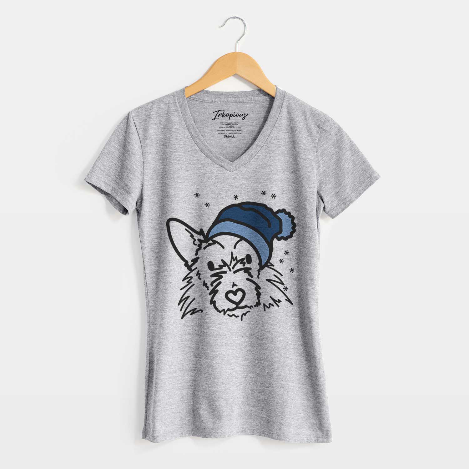Frosty Terrier Mix - Ziggy - Women's V-neck Shirt