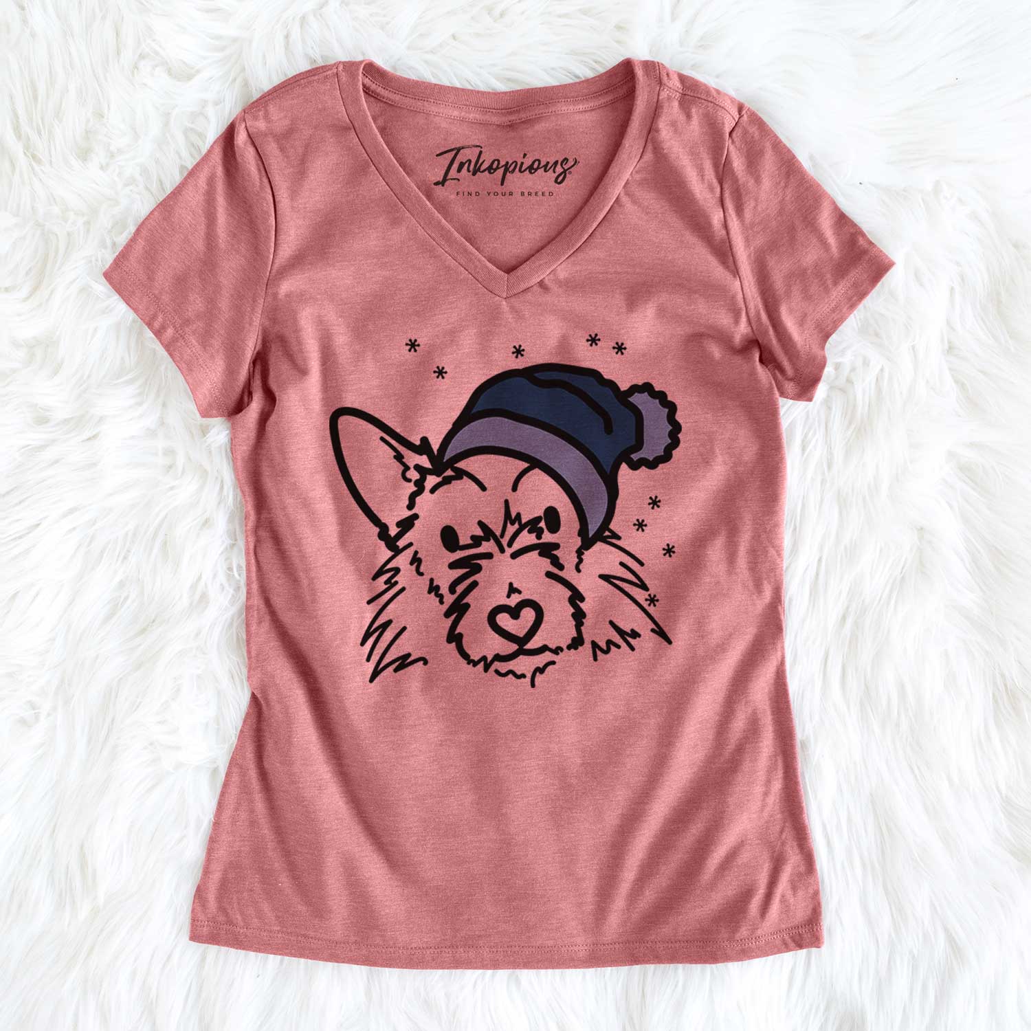 Frosty Terrier Mix - Ziggy - Women's V-neck Shirt