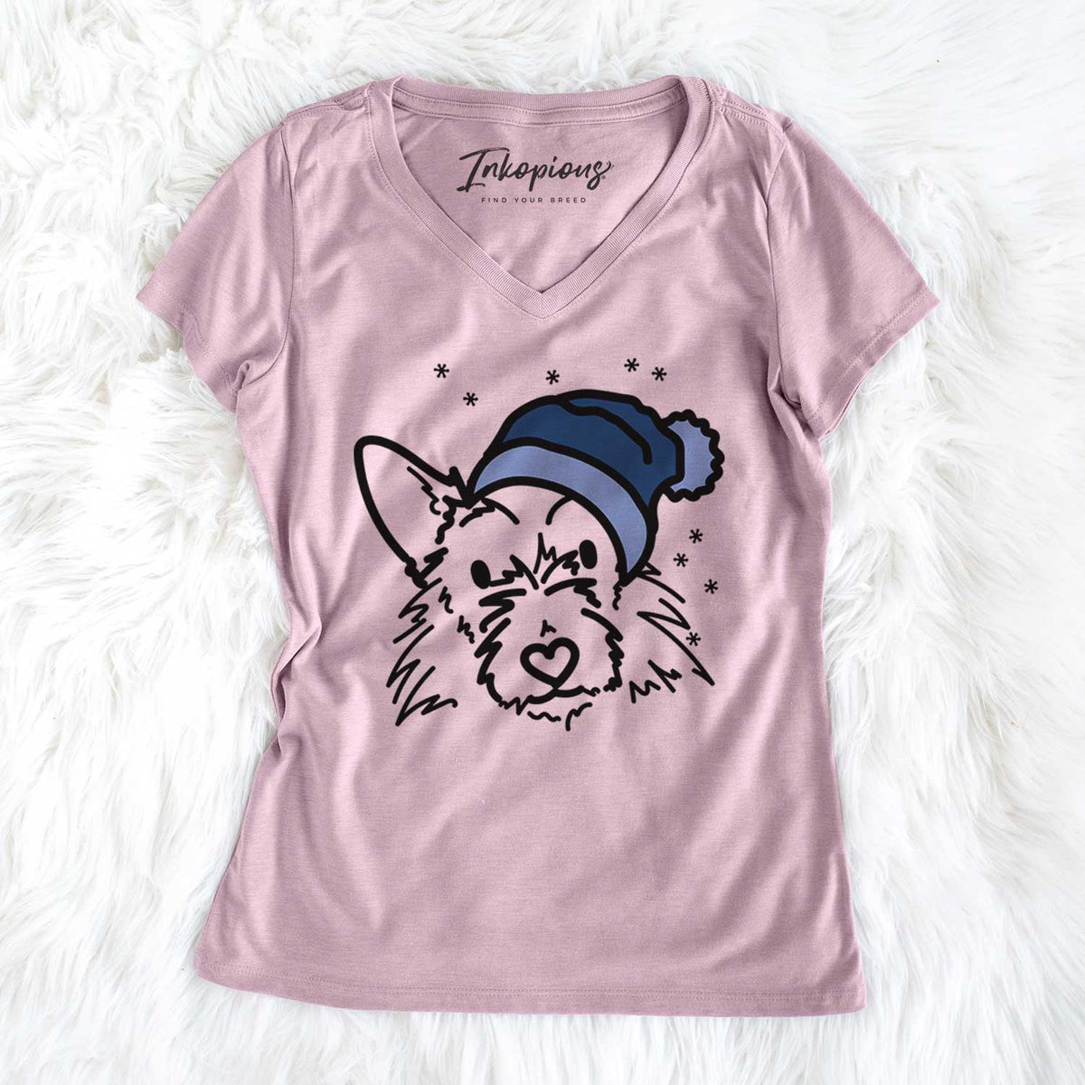 Frosty Terrier Mix - Ziggy - Women's V-neck Shirt